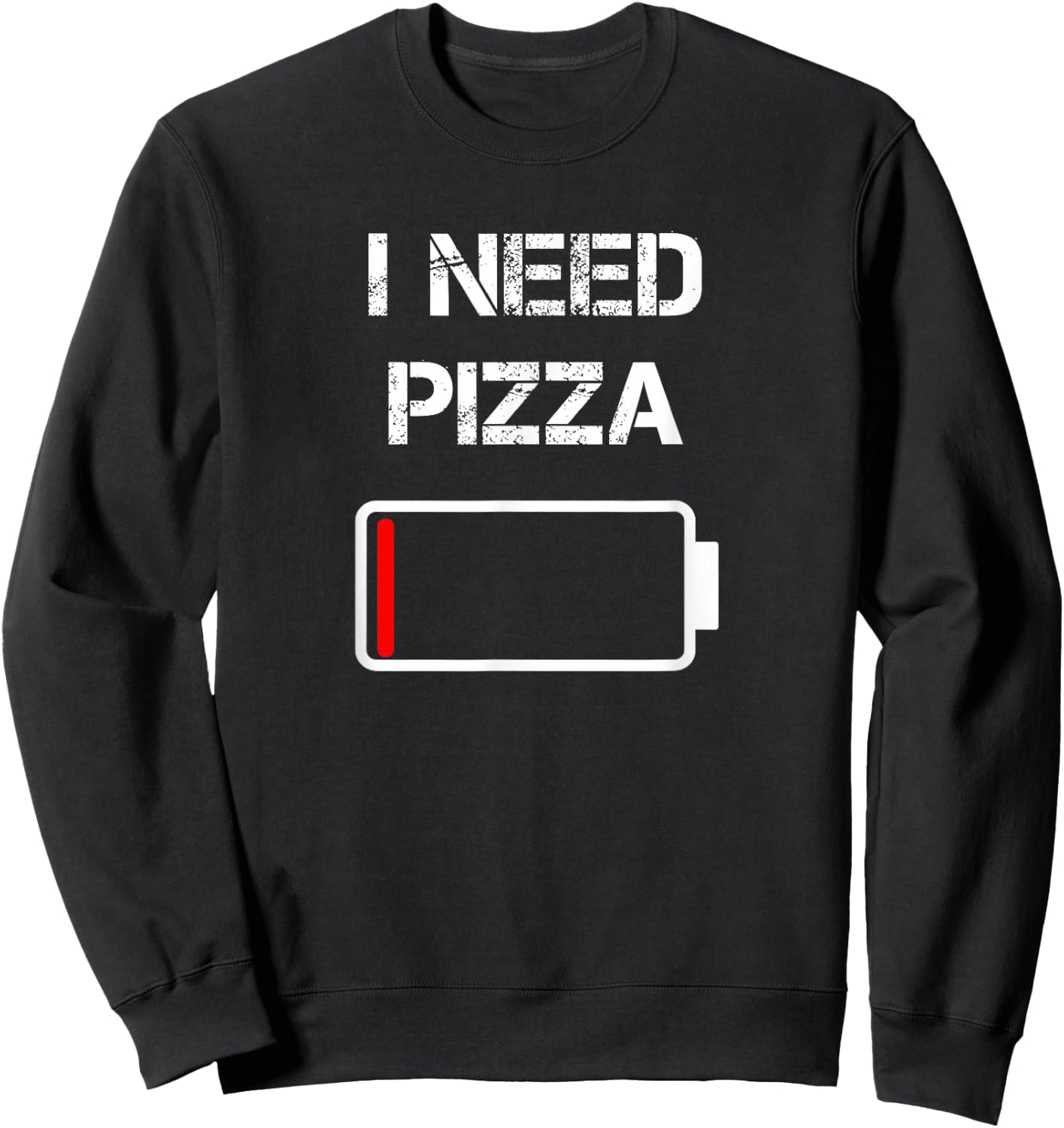 I Need Pizza | Italian Food | Pizza Lover | Funny Pizza Small Sweatshirt - Sweatshirt | Black