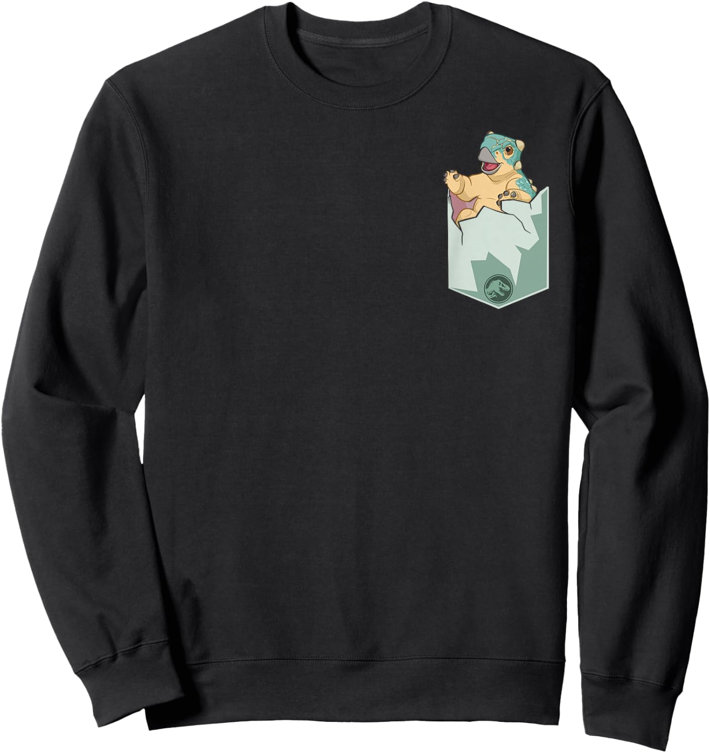 Jurassic World: Camp Cretaceous Bumpy Faux Pocket Sweatshirt - Sweatshirt | Black