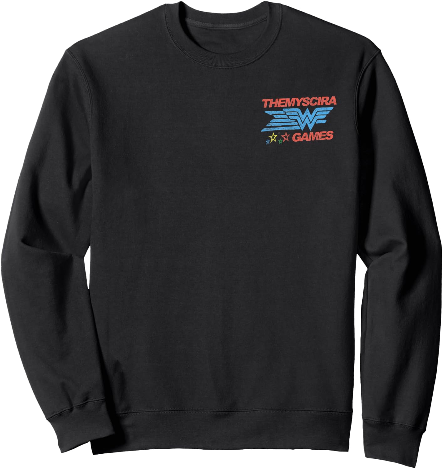 DC Comics Wonder Woman Themyscira Games Retro Front & Back Sweatshirt - Sweatshirt | Black