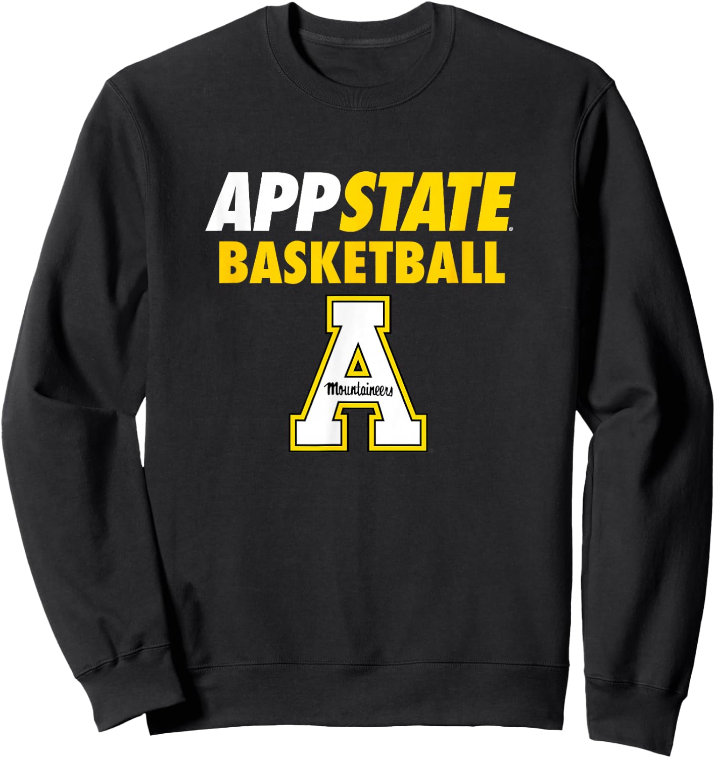 App State Basketball Mountaineers Sports Fan Sweatshirt - Sweatshirt | Black