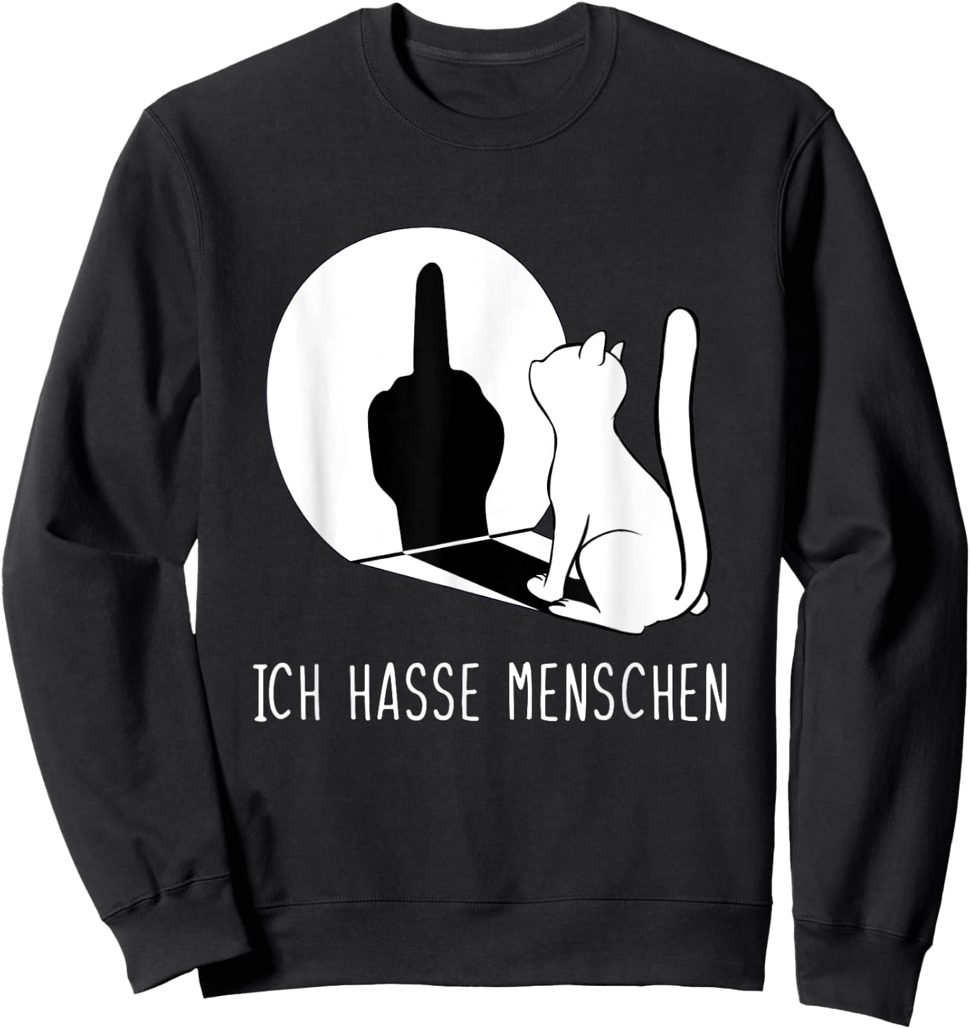 Cat Jumper I Hate People Cat I Hate People Sweatshirt - Sweatshirt | Black