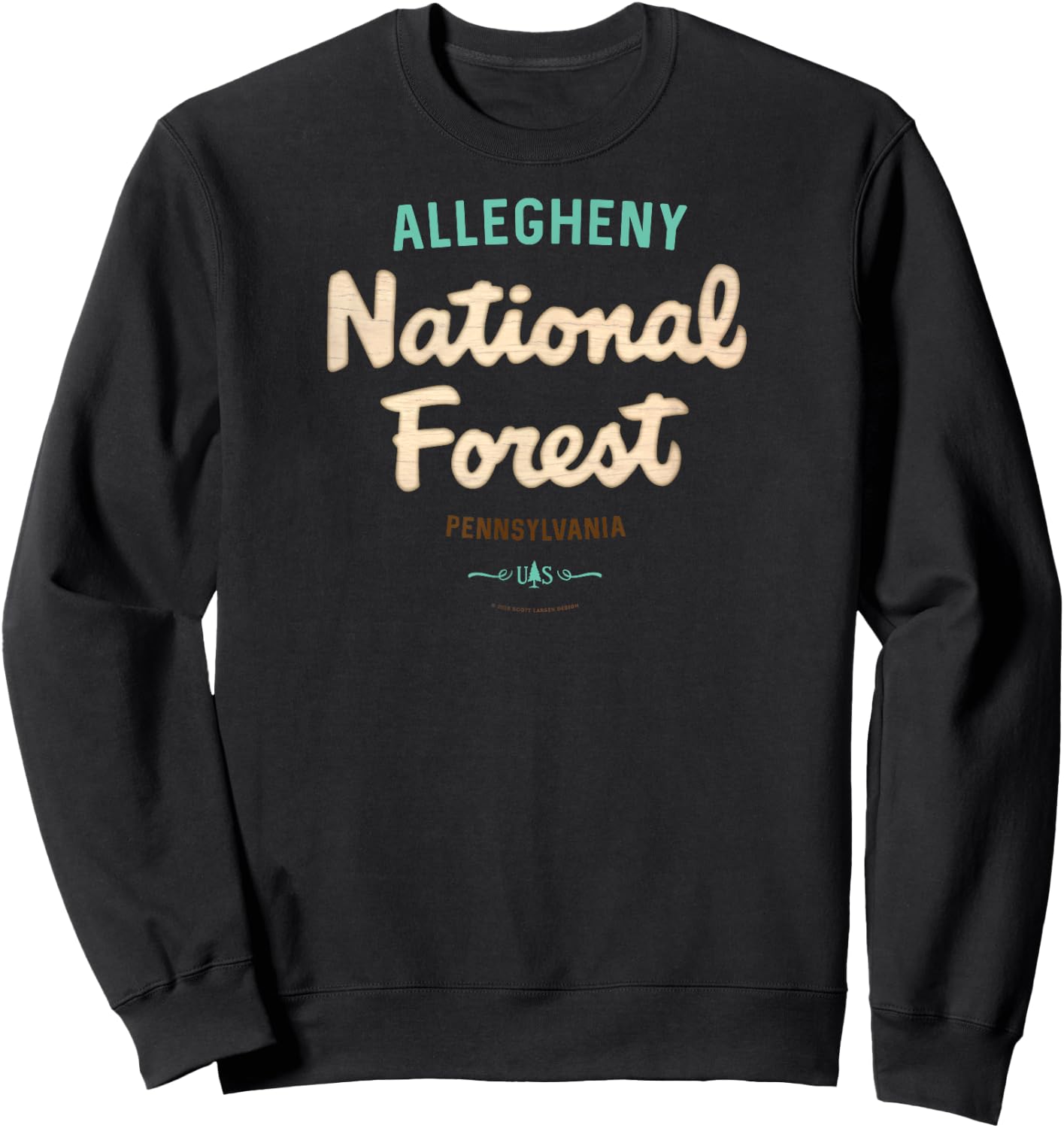 Allegheny National Forest USA Sweatshirt - Sweatshirt | Black