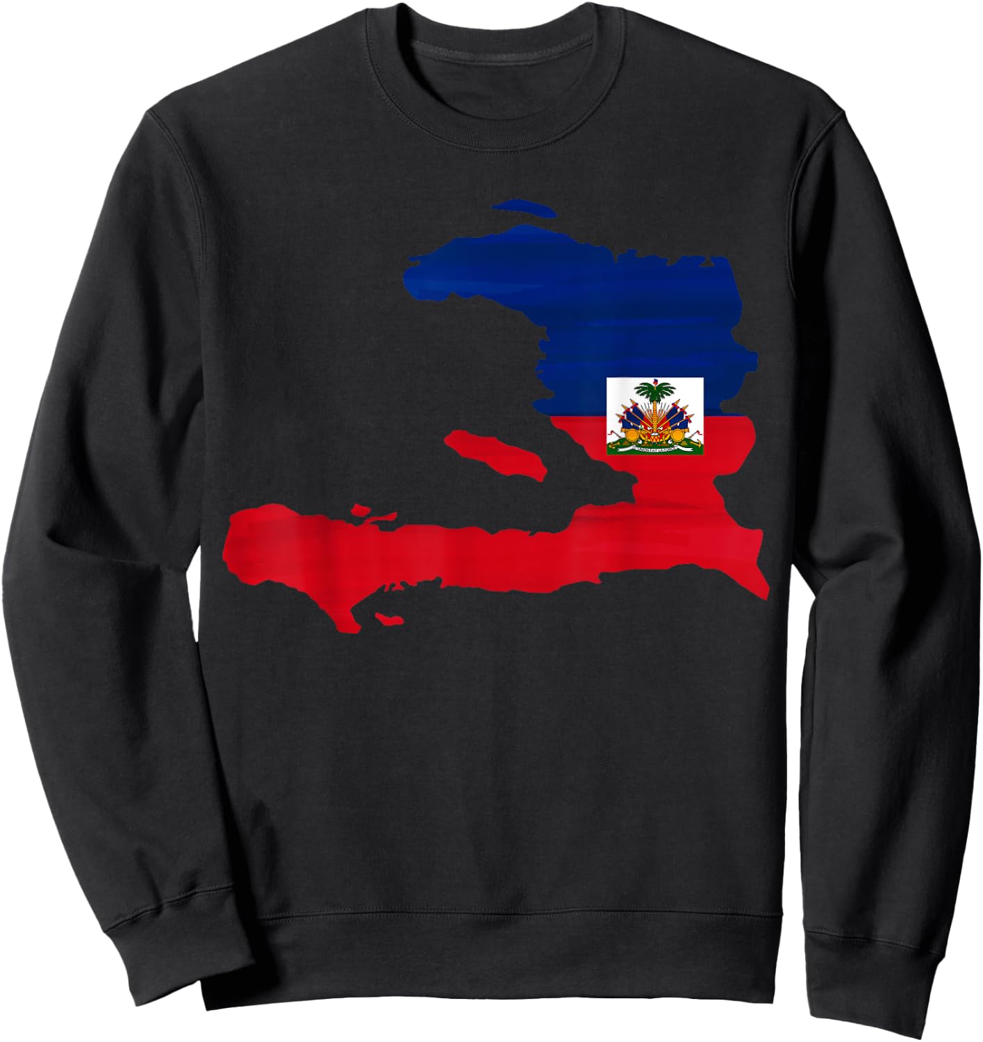 Haiti Flag Sweatshirt - Sweatshirt | Black