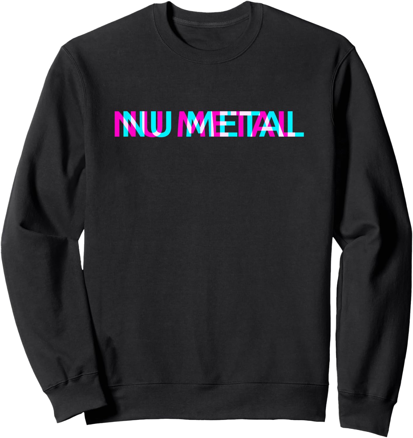 Nu Metal Music Genre Glitch Art Festival Outfit Sweatshirt - Sweatshirt | Black
