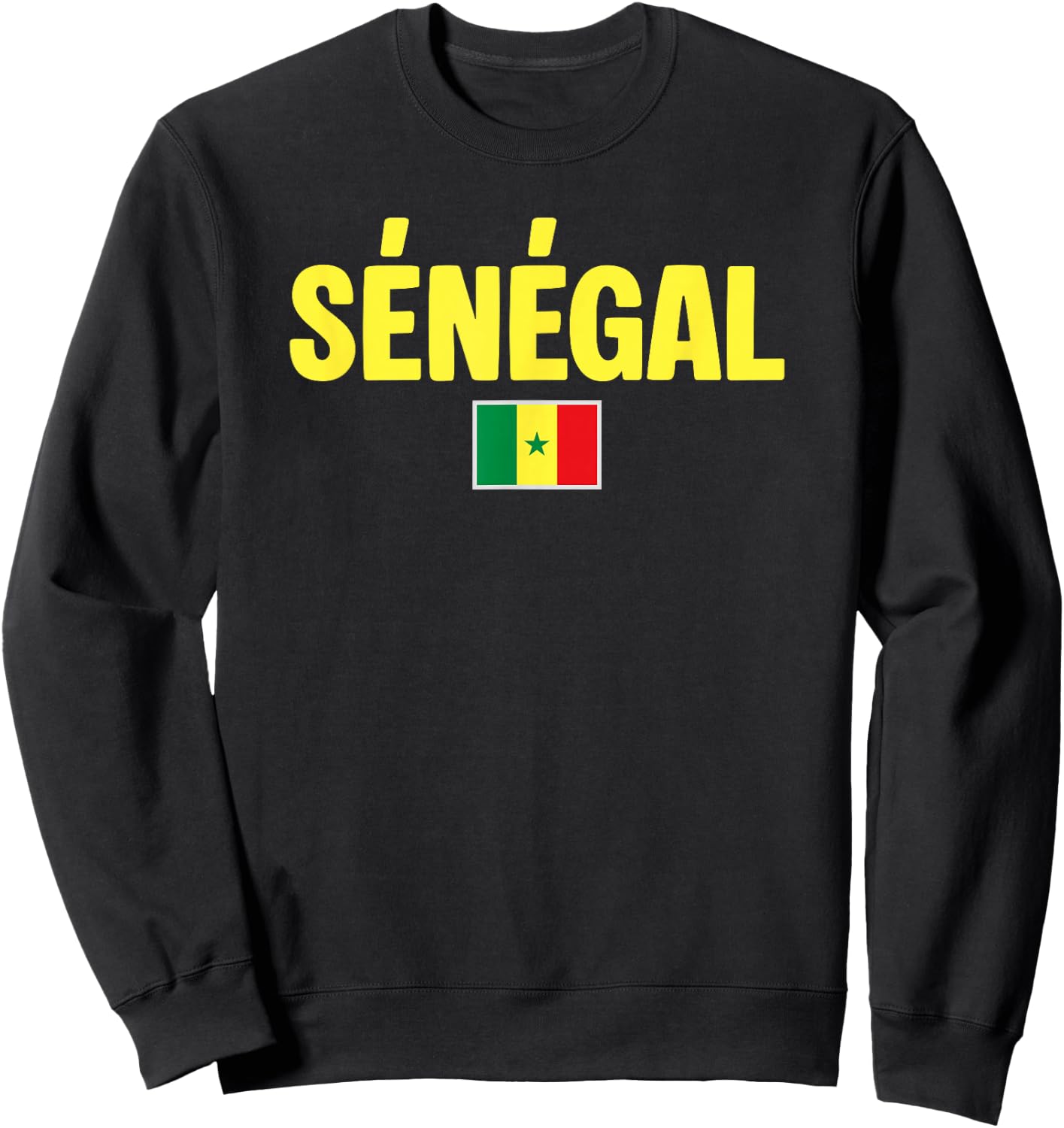 Senegalese Senegal Flag Sweatshirt - Sweatshirt | Black