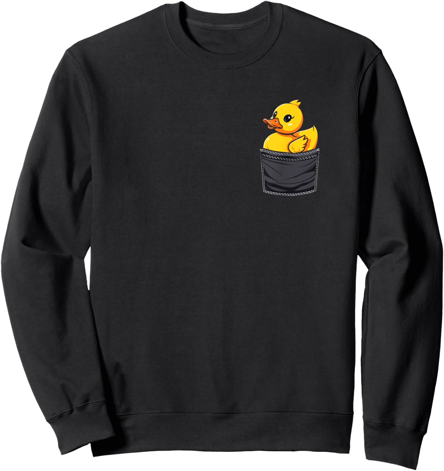 Rubber Duck in Pocket Rubber Duckie Sweatshirt - Sweatshirt | Black