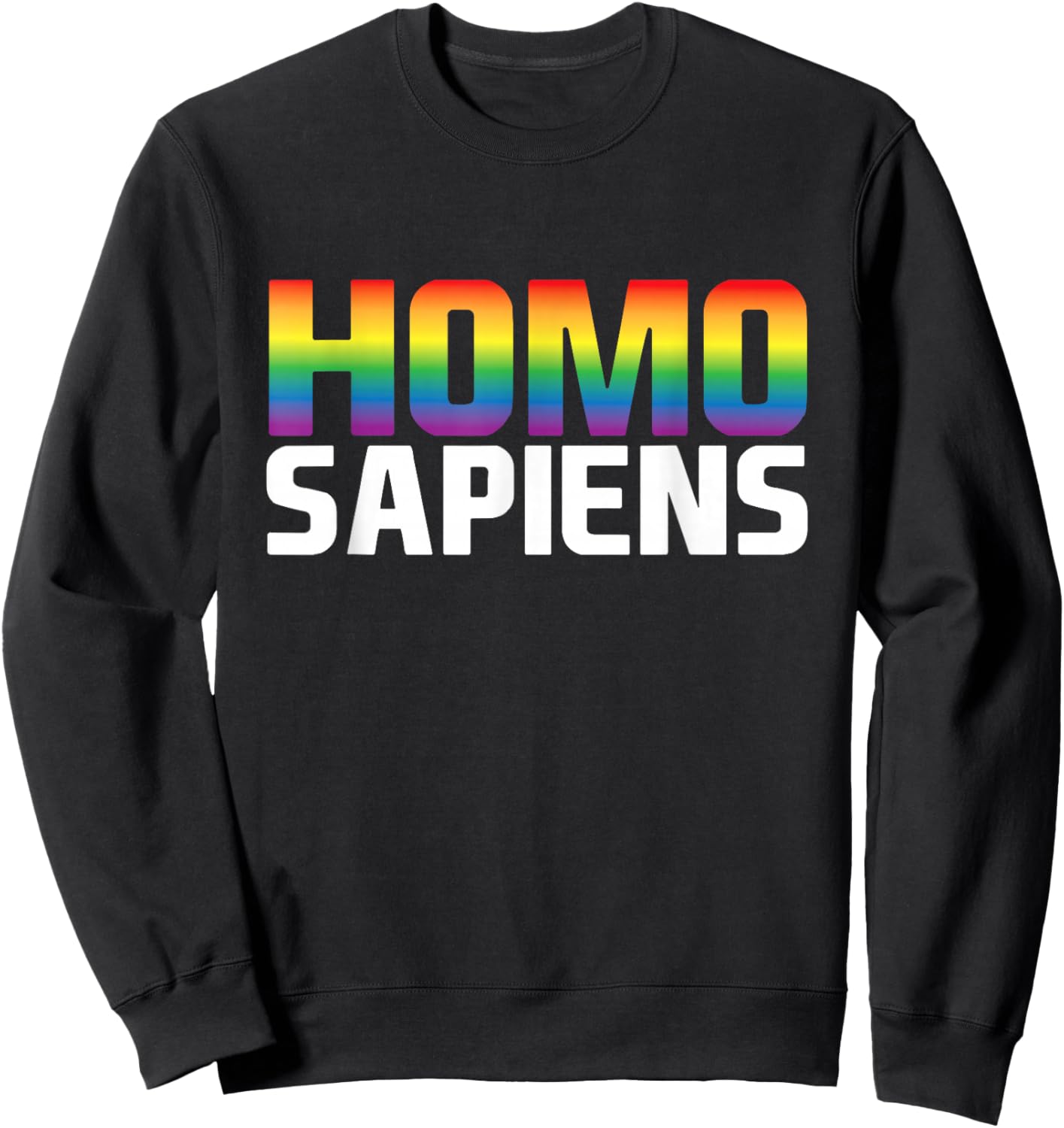 HOMO SAPIENS - Pride Rainbow Queer Lesbisch Gay CSD LGBTQ+ Sweatshirt - Sweatshirt | Black