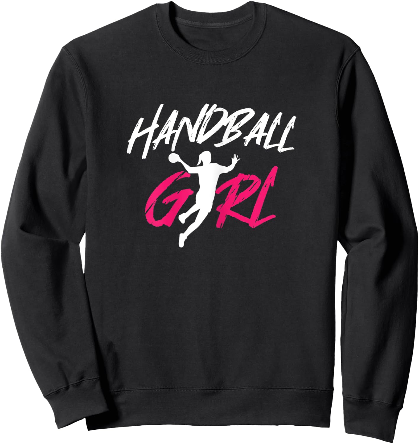 Damen Handball Girl Player Handballer Ball Sports Team Coach Spiel Sweatshirt - Sweatshirt | Black