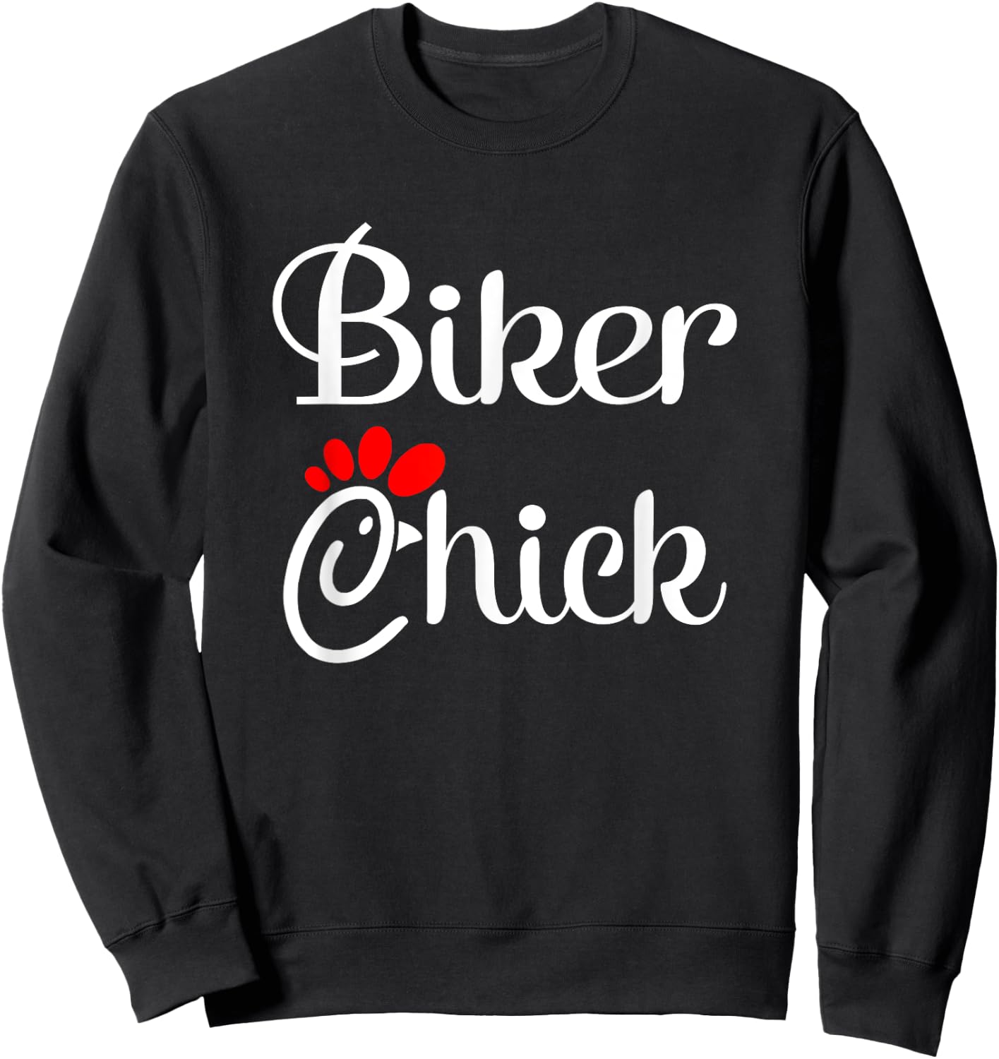 Biker Chick Motorcycle Sweatshirt - Sweatshirt | Black