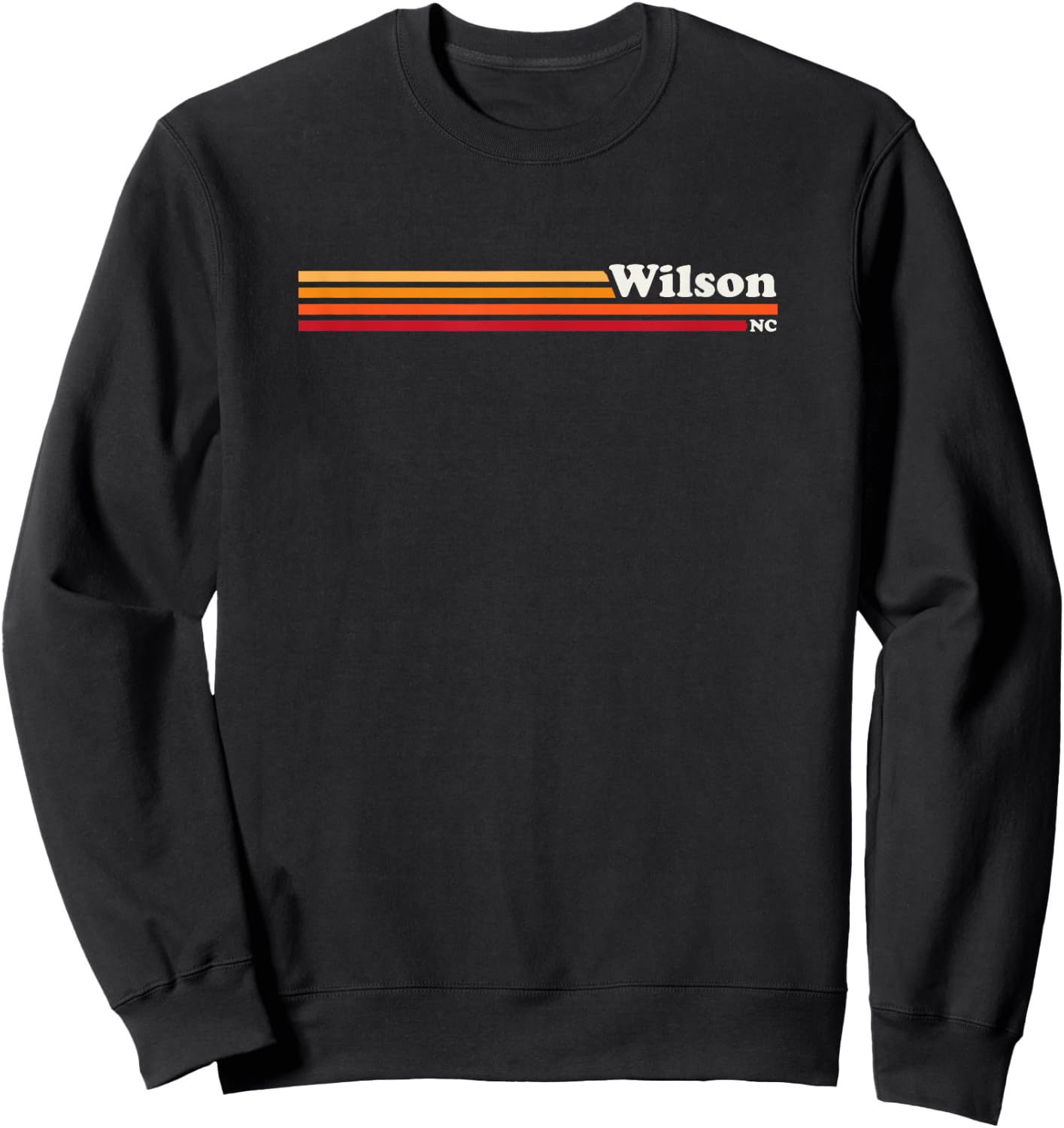 Vintage 1980er Grafikstil Wilson North Carolina Sweatshirt - Sweatshirt | Black