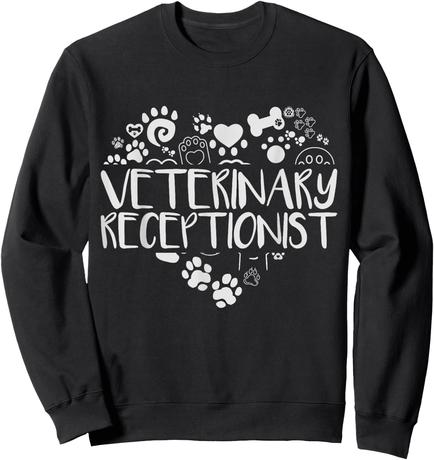 Veterinary Receptionist Veterinarian Vet Tech Assistant Sweatshirt - Sweatshirt | Black