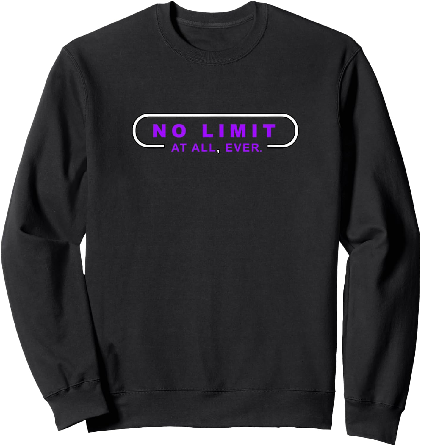 Purple Color Limit Not Found Purple Graphic Sweatshirt - Sweatshirt | Black
