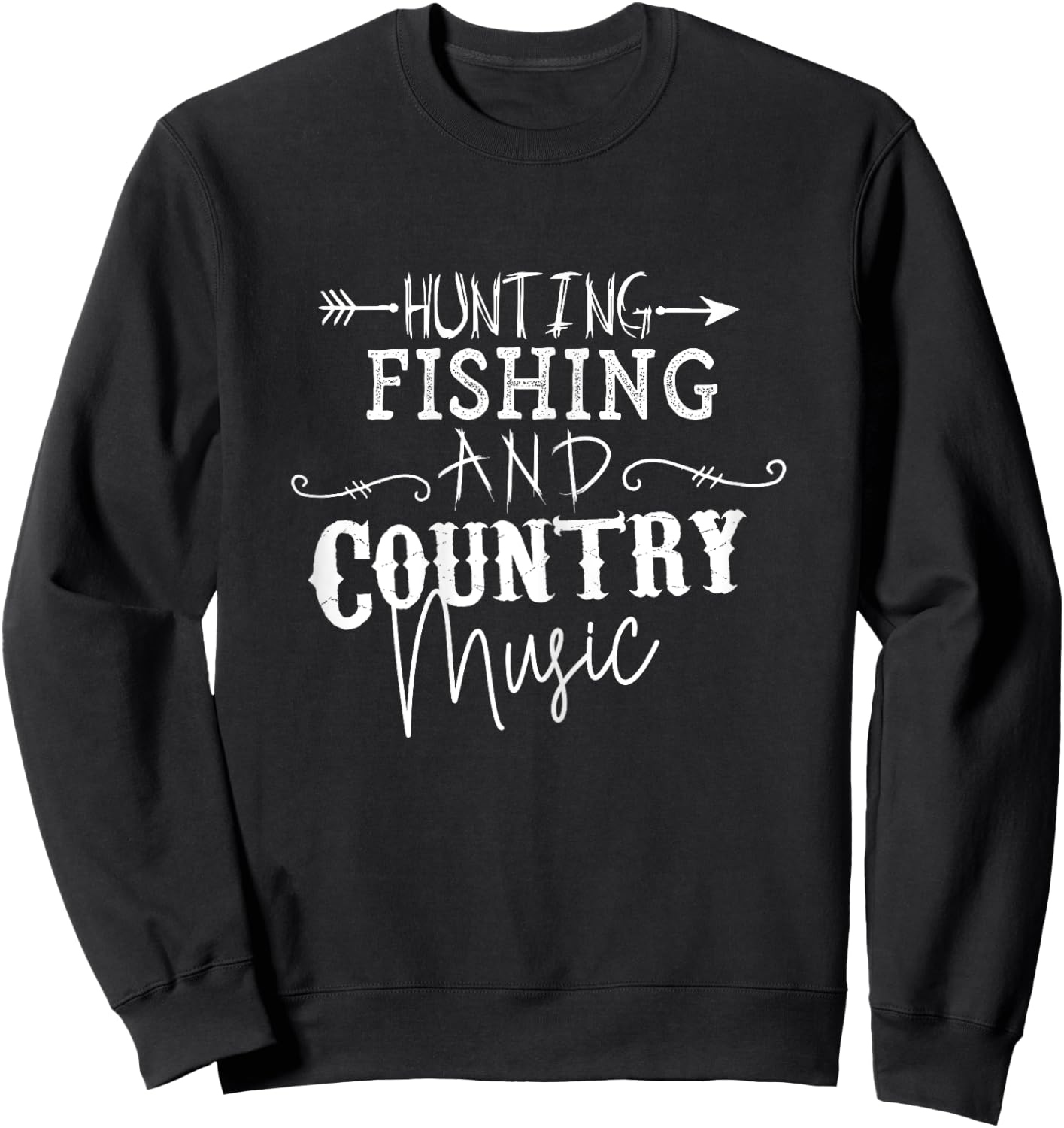 Hunting Fishing and Country Music Shirt Teen Girl Sweatshirt - Sweatshirt | Black