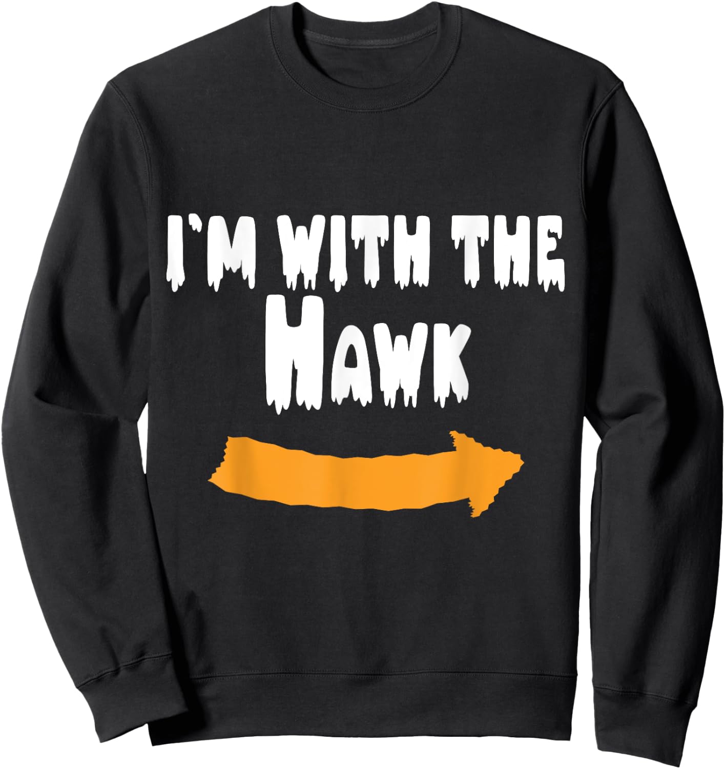 I'm with the Hawk Funny Lazy Halloween Costume Sweatshirt - Sweatshirt | Black
