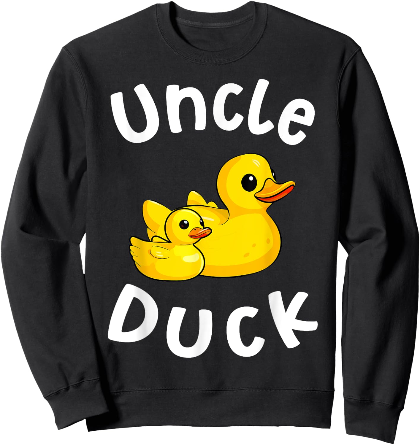Uncle Duck Birthday Rubber Duck Kids Family Matching Sweatshirt - Sweatshirt | Black
