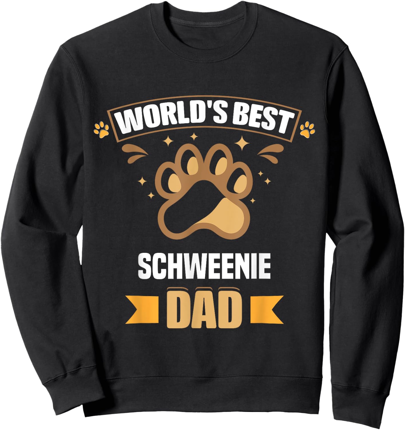 World's Best Schweenie Dad Mixed Breed Dog Owner Sweatshirt - Sweatshirt | Black