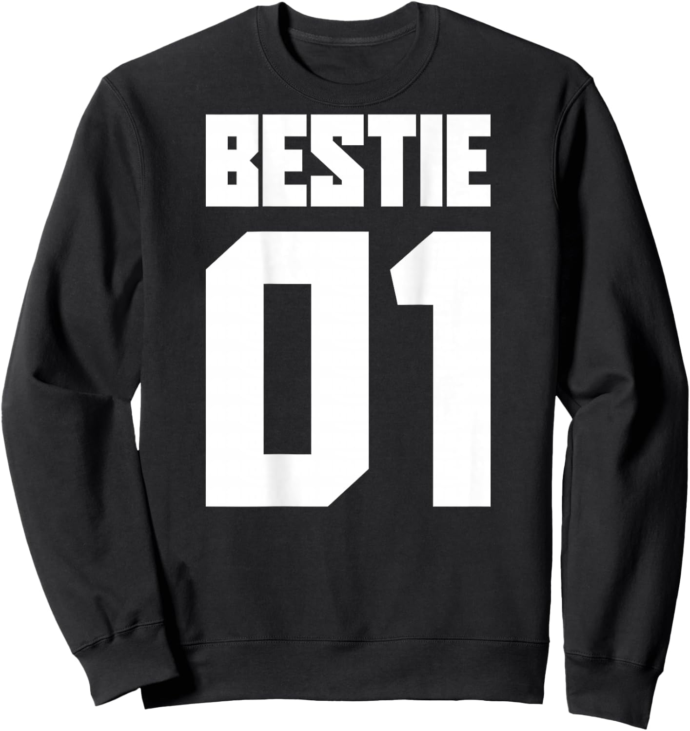 Bestie 01 Bestie 02 Bestie Squad Matching BFF Friend Crew , black, s Sweatshirt - Sweatshirt | Black