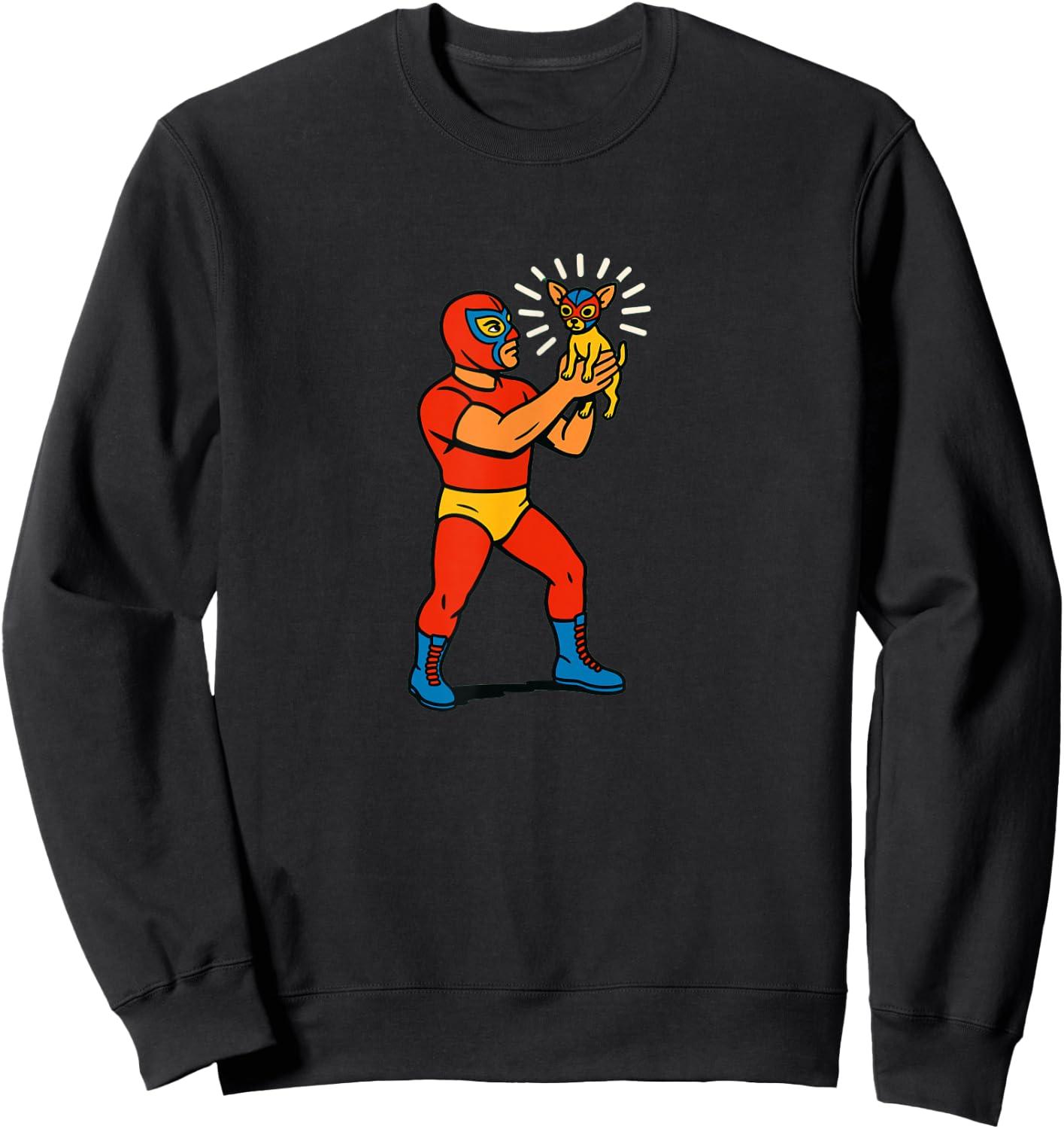 Chihuahua, Wrestler, Luchador, Radiant, Cute, Funny, PRIDE Sweatshirt - Sweatshirt | Black