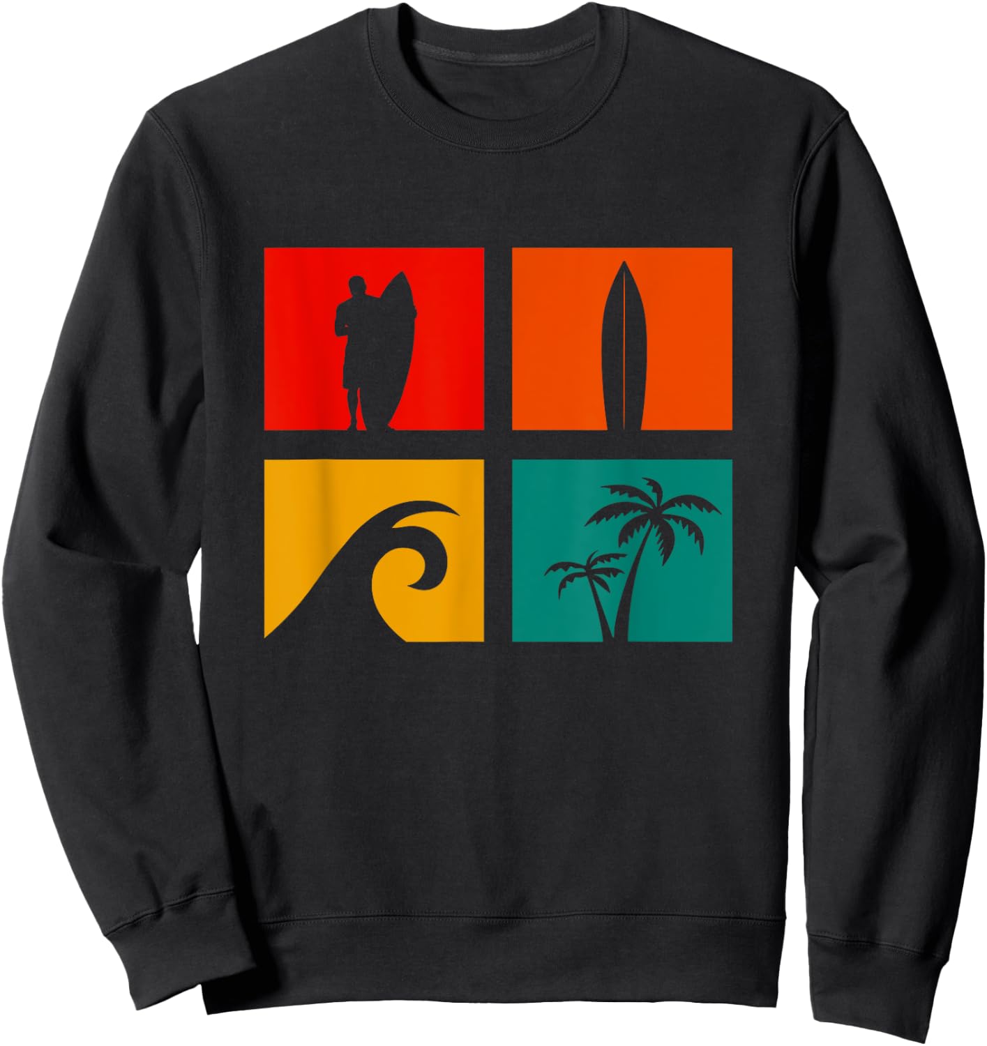 Surfing Apparel - Surfer Surf Sweatshirt - Sweatshirt | Black