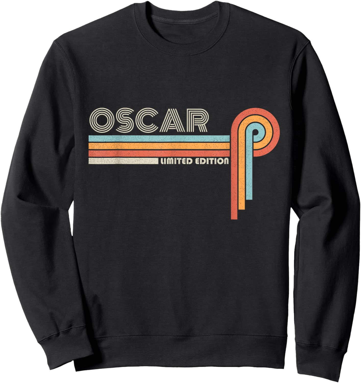 OSCAR Name Gifts Personalized Funny Retro Vintage Birthday Sweatshirt - Sweatshirt | Black
