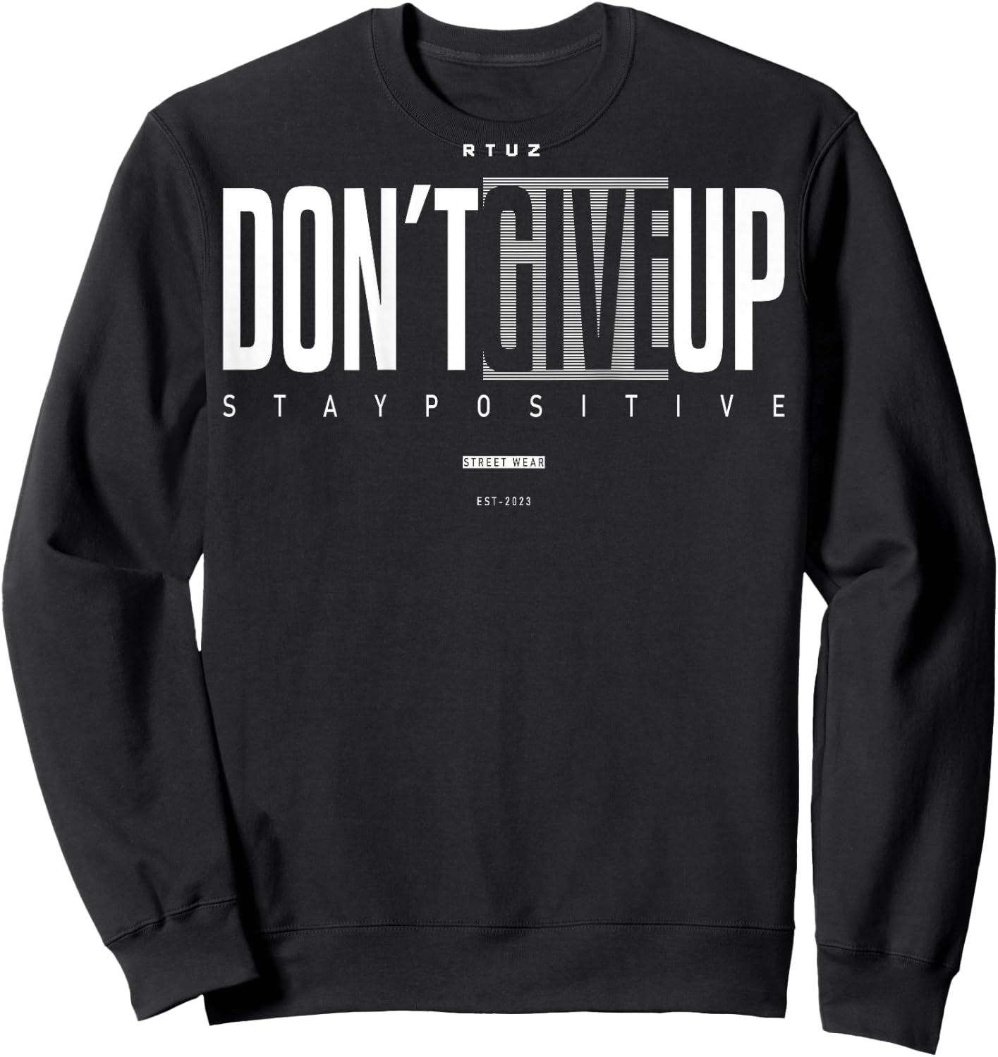 Backprint Fashion Y2K Fitness Gym Accessories Strength Sports Yoga Sports Sweatshirt - Sweatshirt | Black
