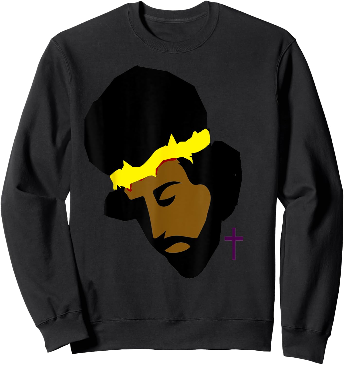 AFRICAN AMERICAN JESUS SHIRT | Black Jesus Art Sweatshirt - Sweatshirt | Black