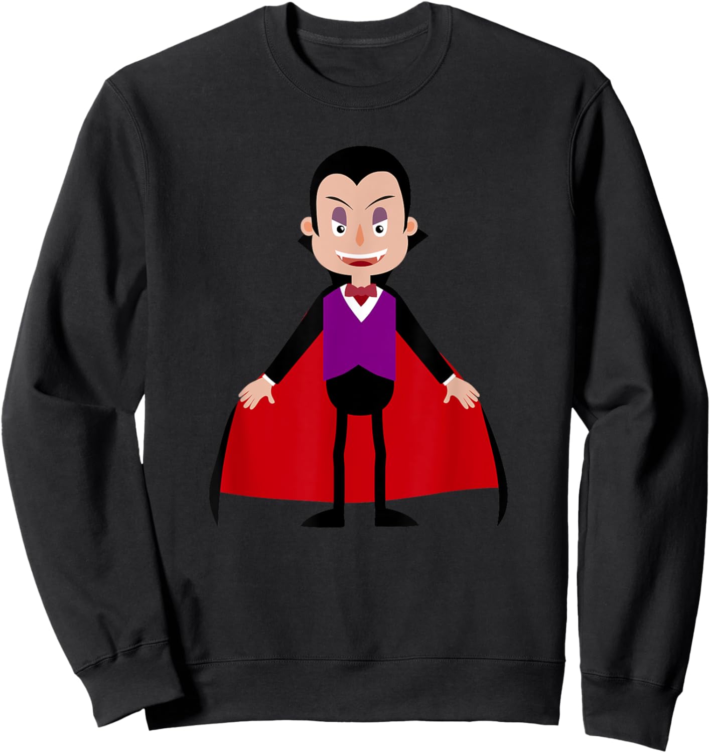 Halloween Vampire Print Graphic T Shirt Kids Boys Girls Sweatshirt - Sweatshirt | Black