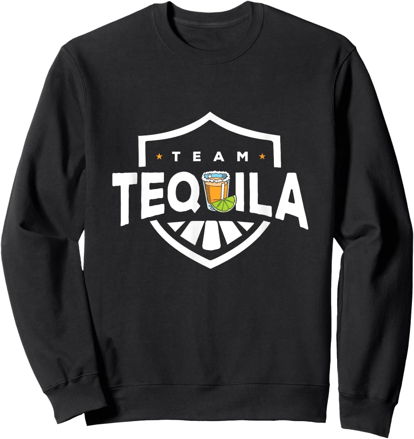 Funny Team Tequila With Green Lime Salt Group Costume Sweatshirt - Sweatshirt | Black