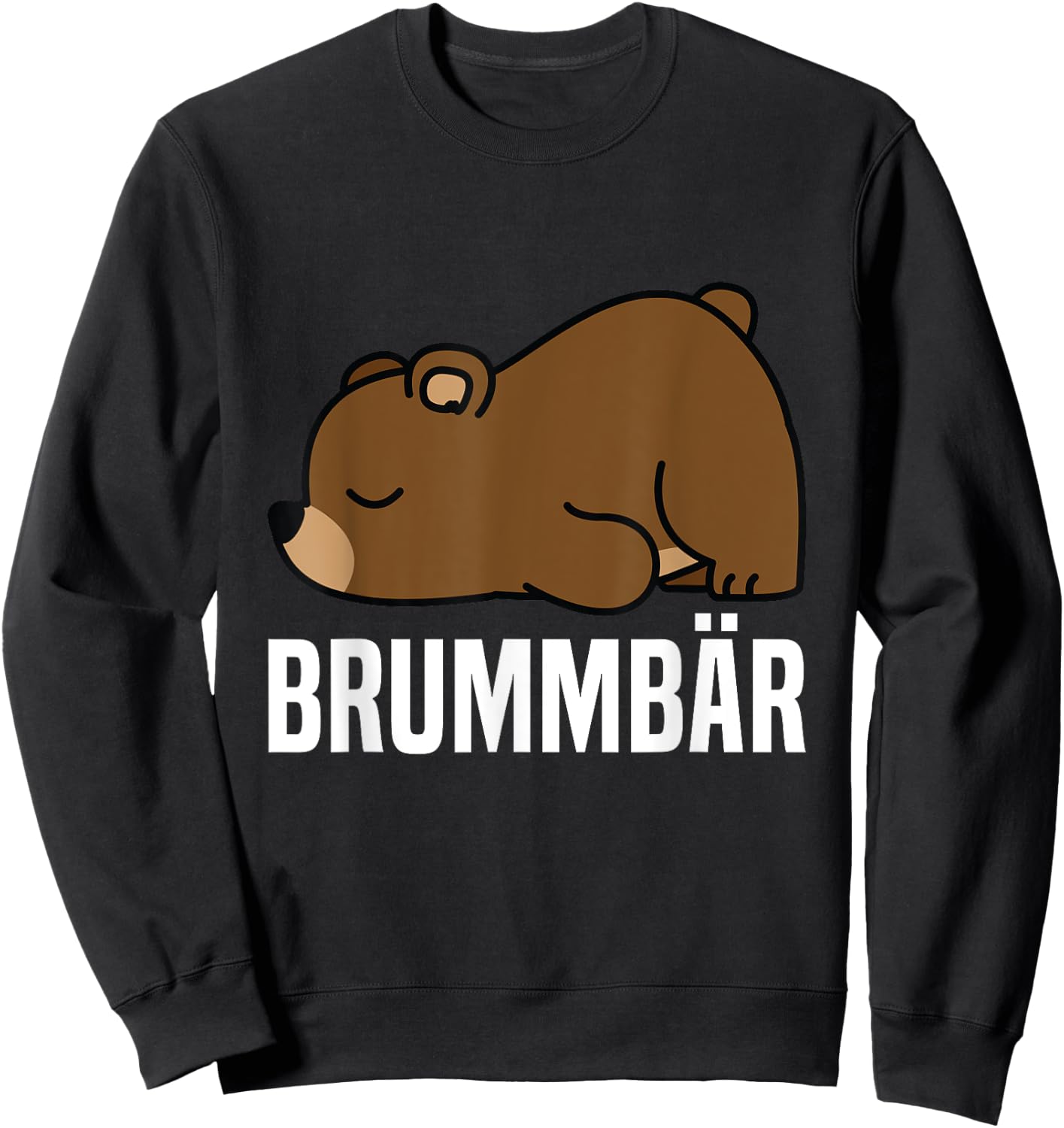 Grummbär Bear Genervt Brown Bear Tired , black Sweatshirt - Sweatshirt | Black