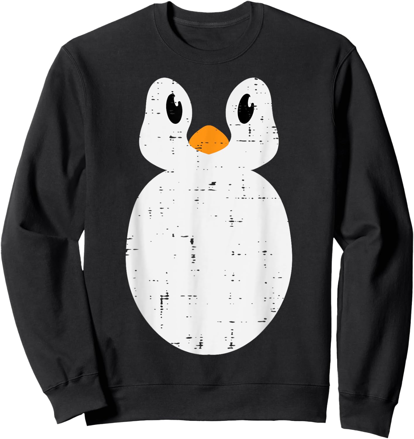 Penguin Face Costume Cute Animal Men Women Boys Girls Kids Sweatshirt - Sweatshirt | Black