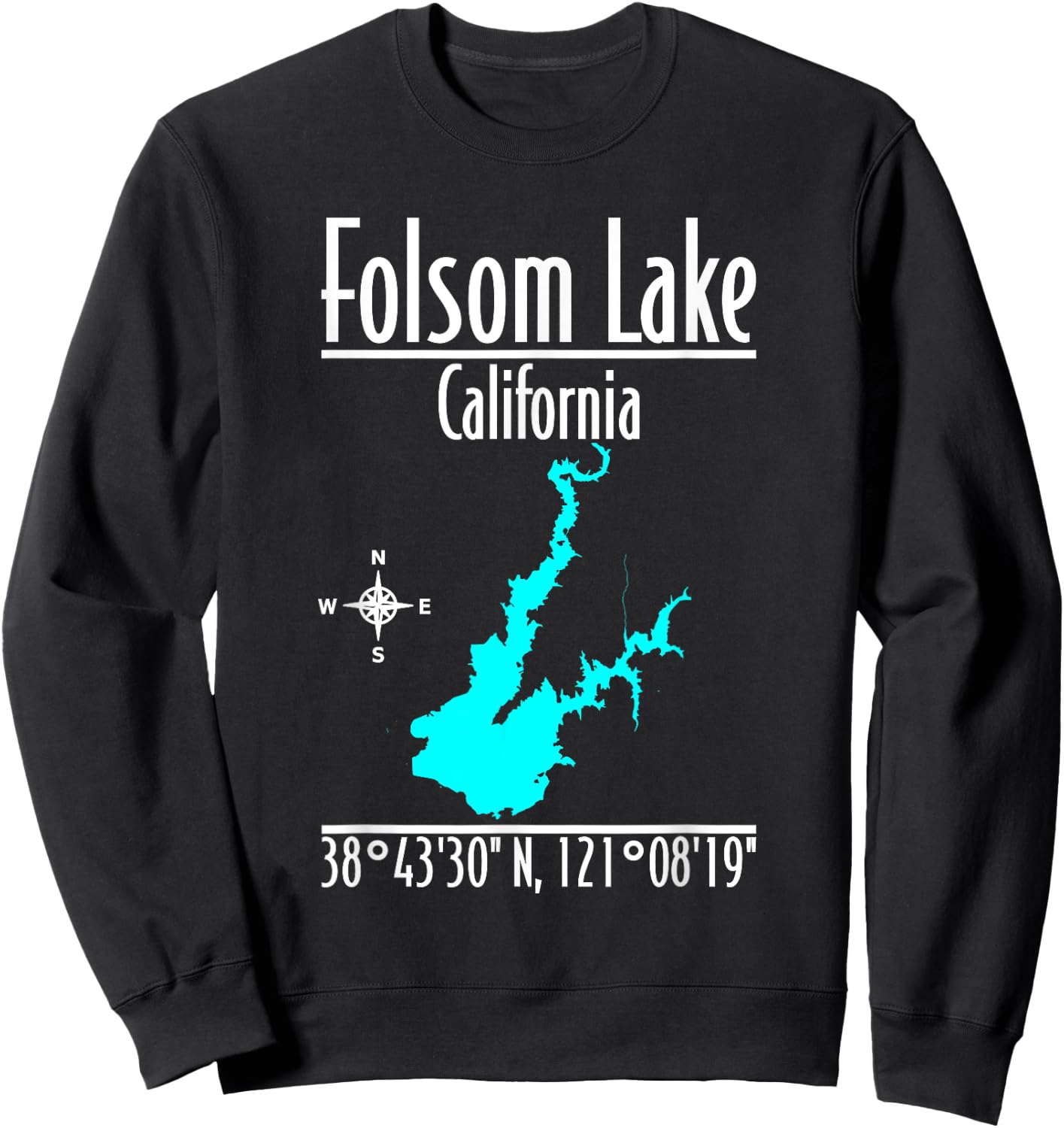 Modern Folsom Lake - California Sweatshirt - Sweatshirt | Black