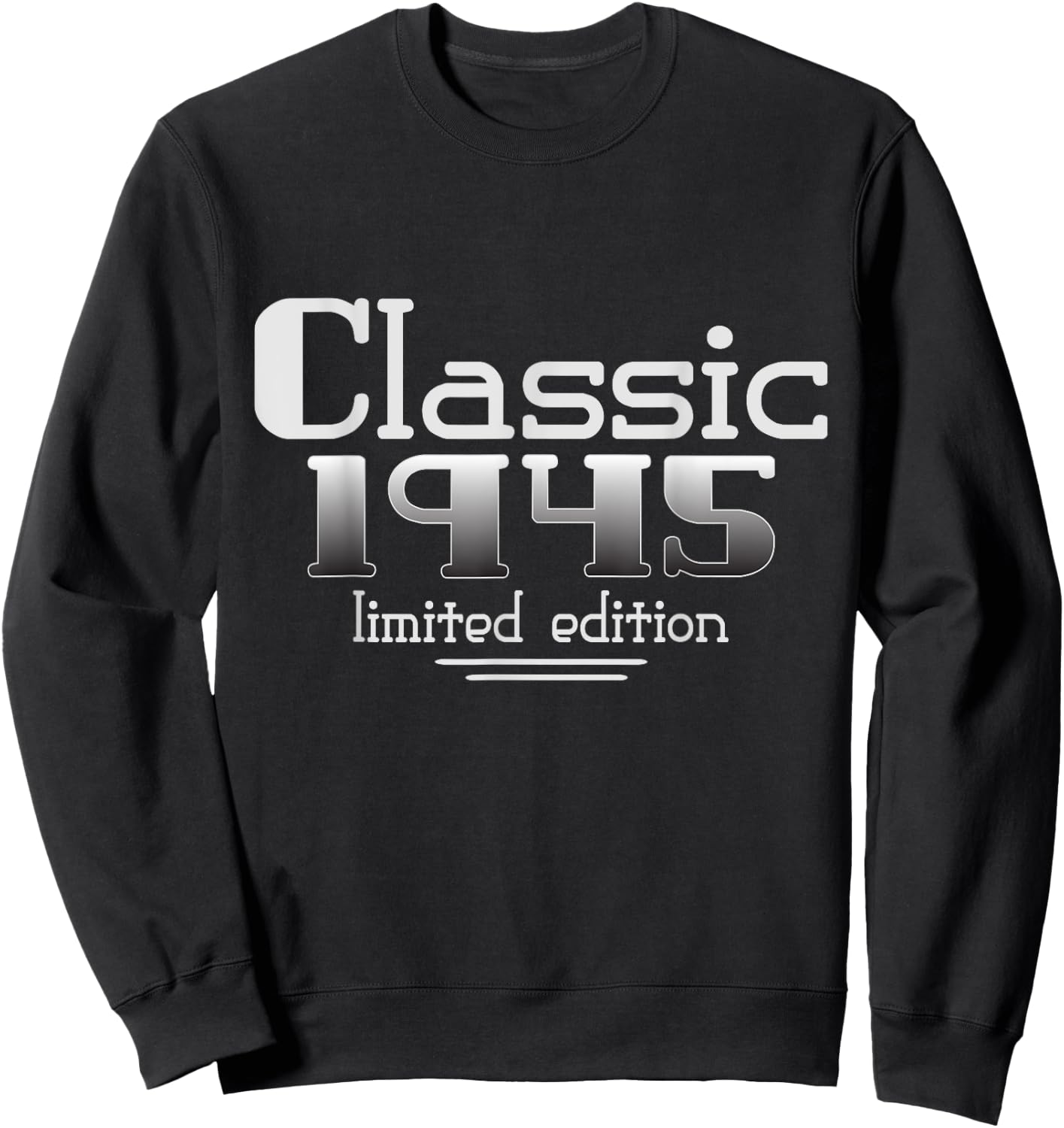 80 Year Old Classic 1945 Vintage 80th Birthday Dad Grandpa Sweatshirt - Sweatshirt | Black