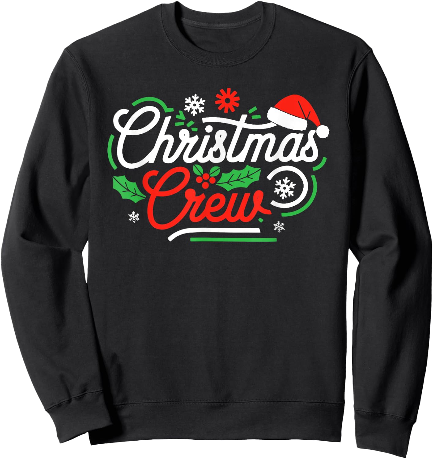 Christmas Crew Shirt Adult Men Women Kids Christmas Pajamas Sweatshirt - Sweatshirt | Black
