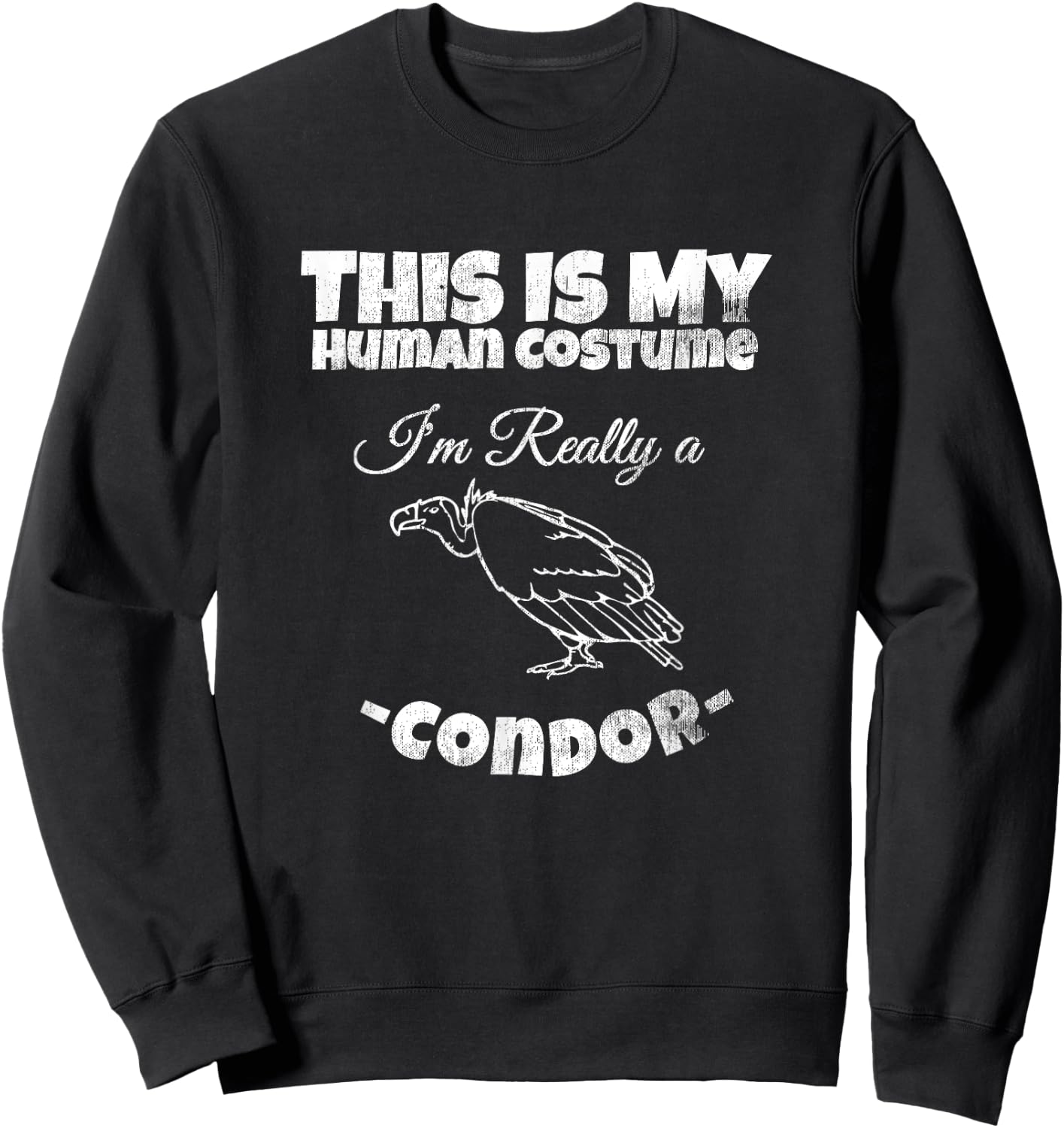 Condor Bird Human Costume Cute Christmas Costume Gift Sweatshirt - Sweatshirt | Black