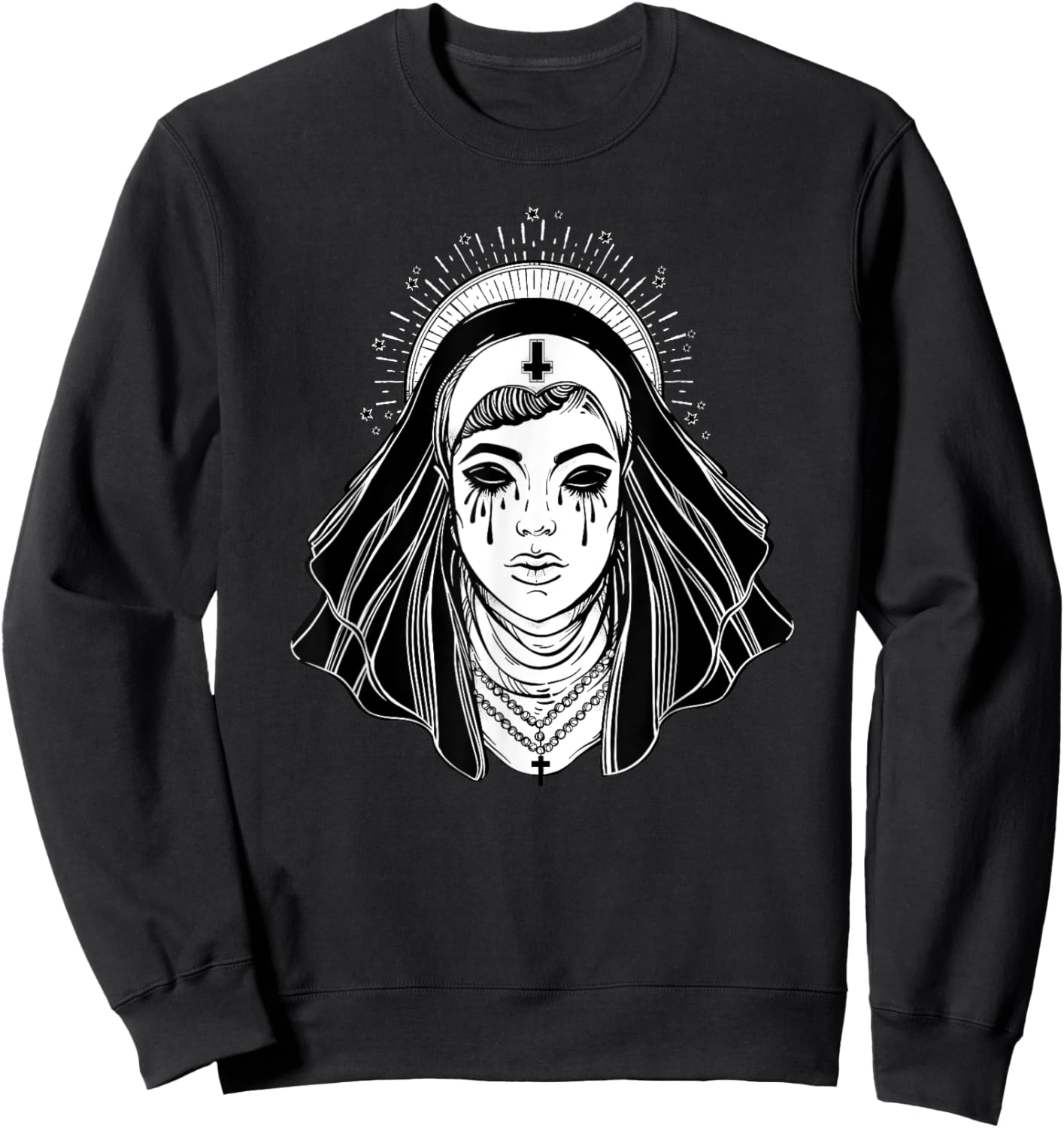 Black Religion Goth Sister - Evil Goth Cross Tattoo Sweatshirt - Sweatshirt | Black