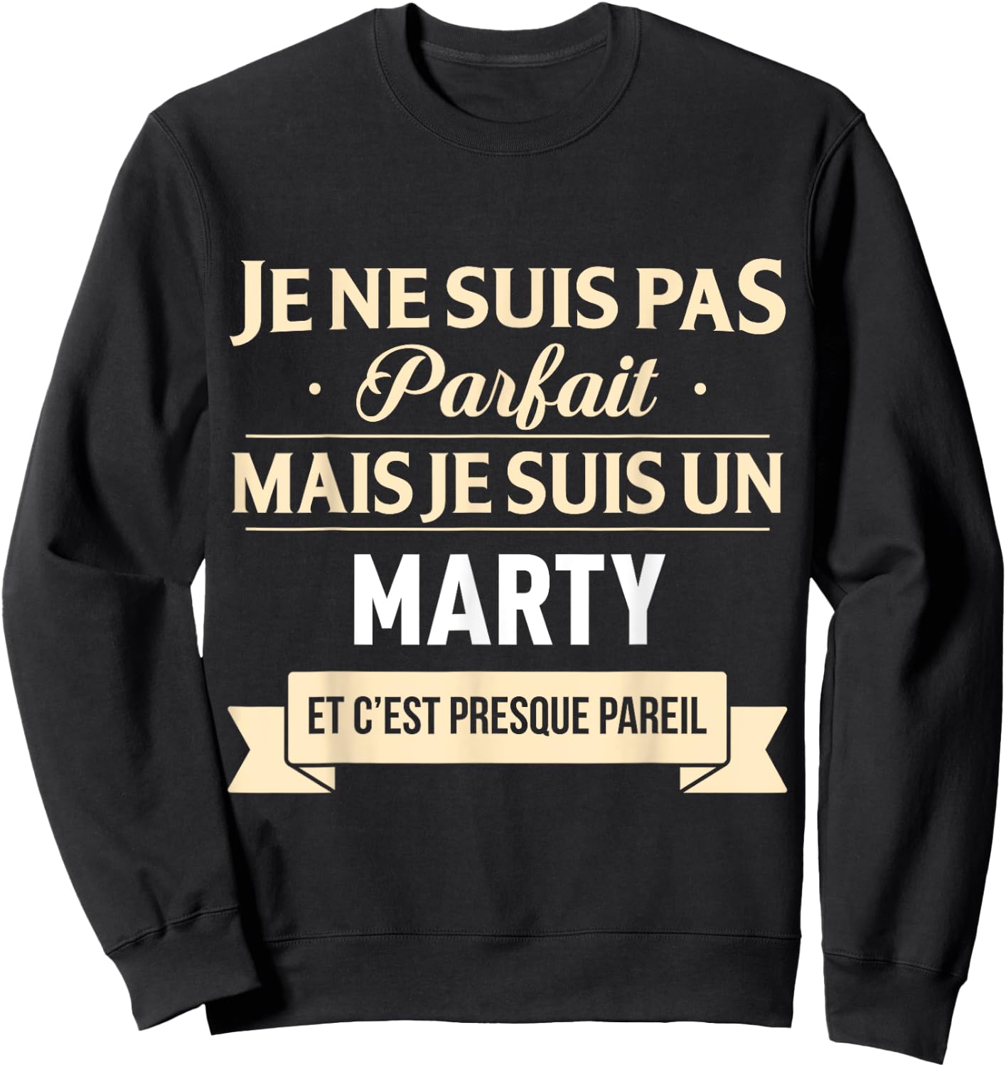 Funny Gift Marty Family Name , Black, S Sweatshirt - Sweatshirt | Black