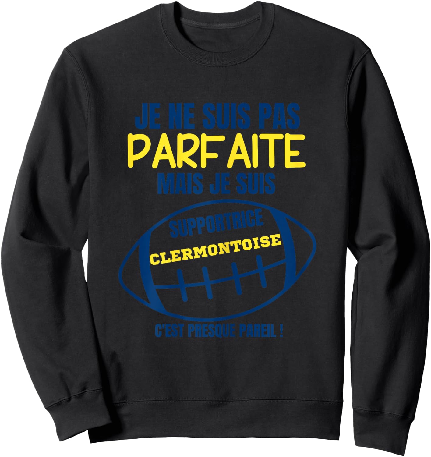 Clermontoise Fan, almost perfect - Humour Rugby , grey, Female X-Small Sweatshirt - Sweatshirt | Black
