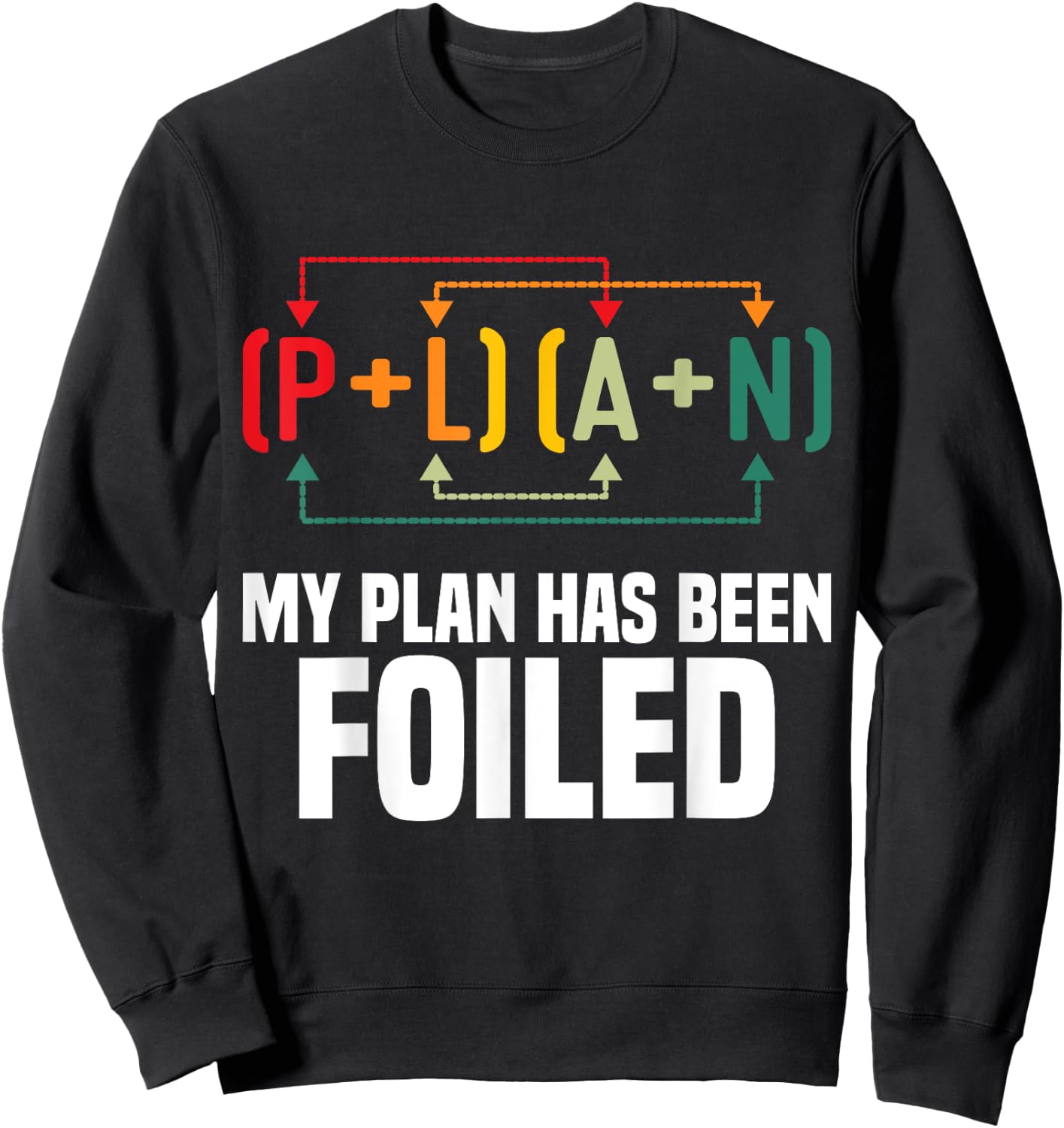 My Plan has been foiled Funny Mathematic Humor Women Sweatshirt - Sweatshirt | Black