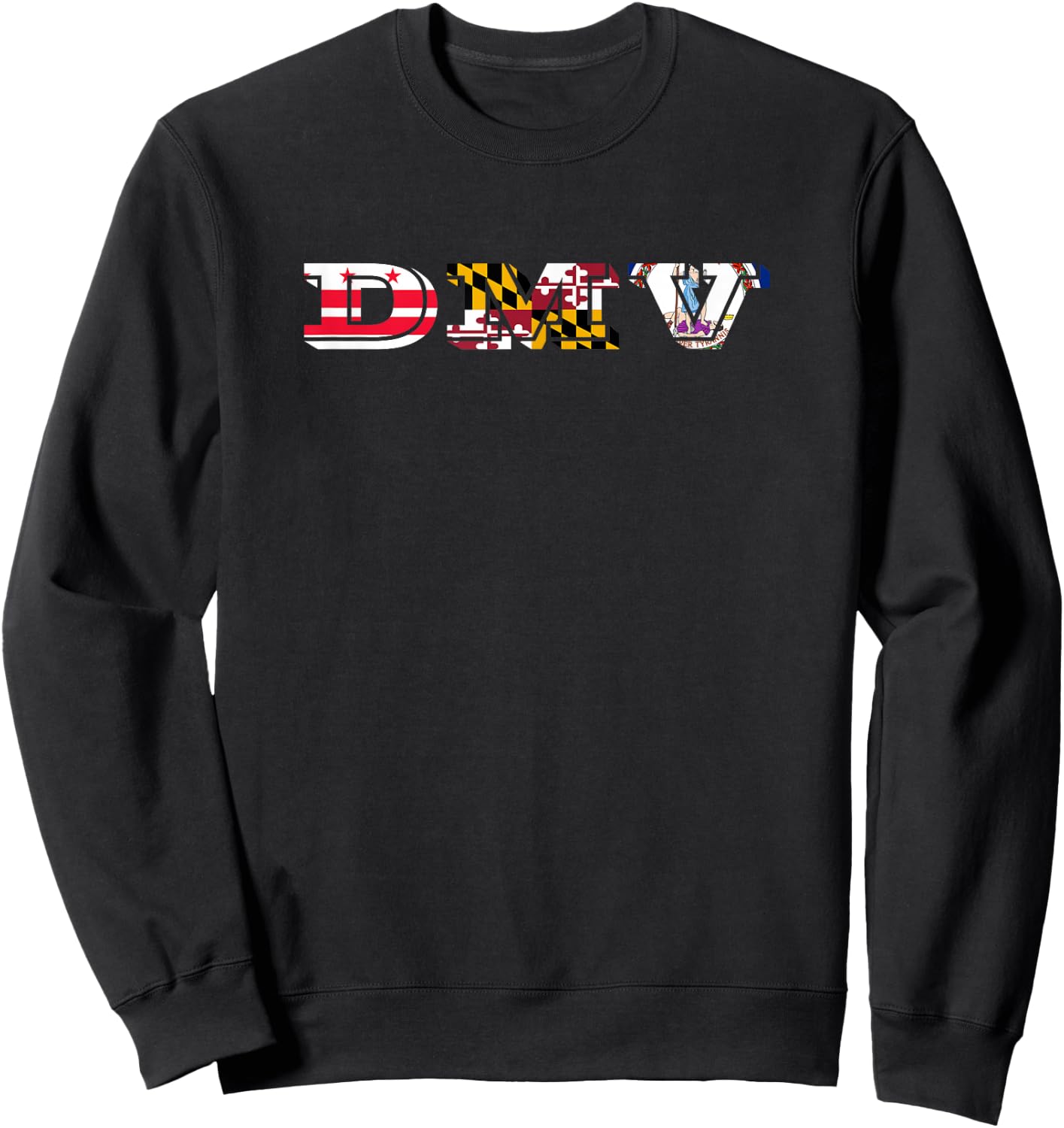 DMV - D.C., Maryland, Virginia - Souvenir Sweatshirt - Sweatshirt | Black
