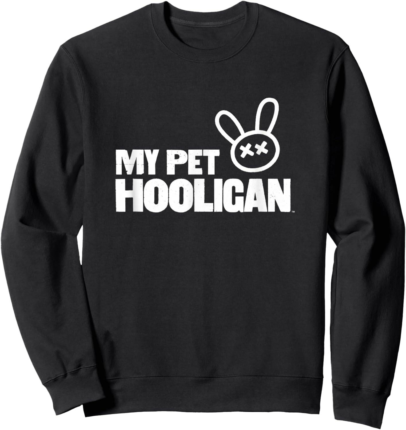My Pet Hooligan Official Game Logo Distressed Sweatshirt - Sweatshirt | Black