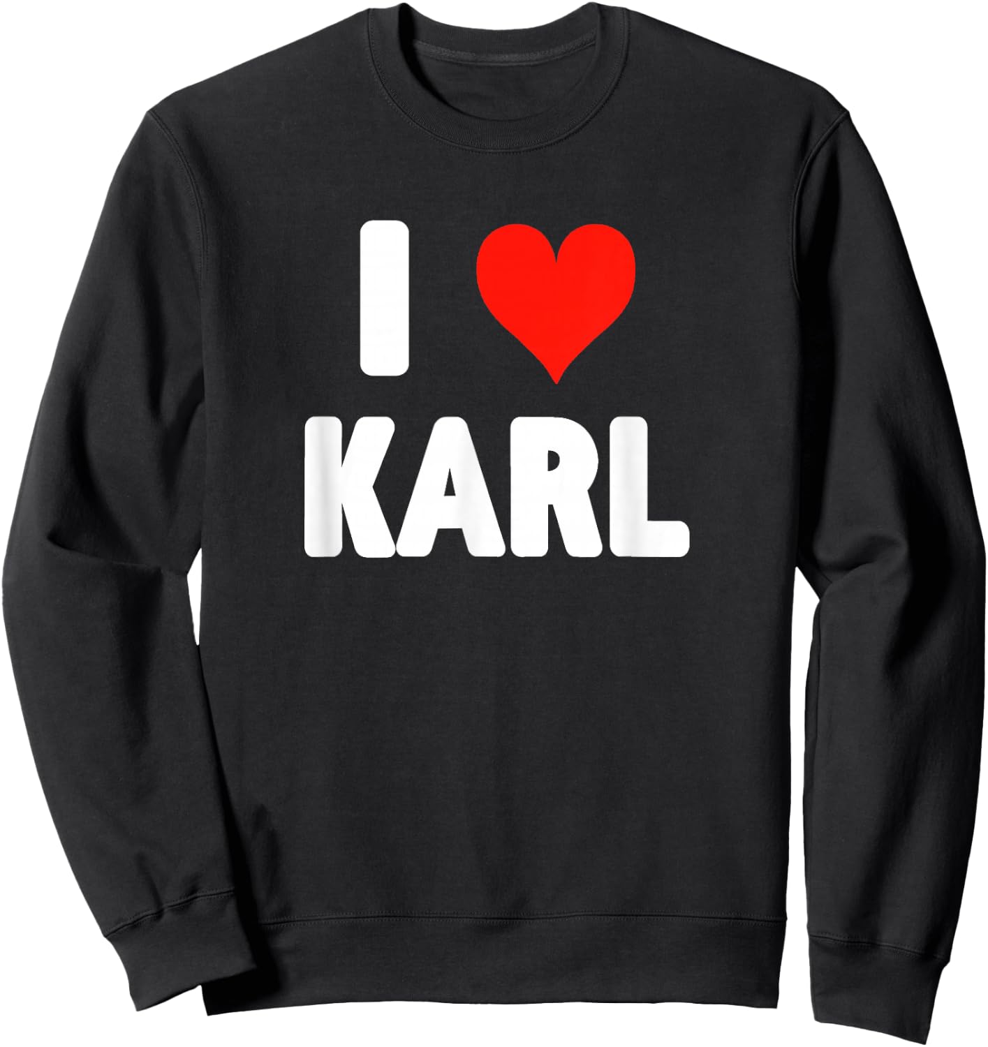 I Love Karl - Herz Sweatshirt - Sweatshirt | Black