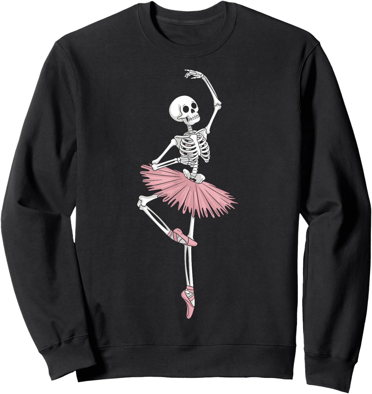 Skeleton Dancing Ballet Lovers Spooky Halloween Dancer Sweatshirt - Sweatshirt | Black