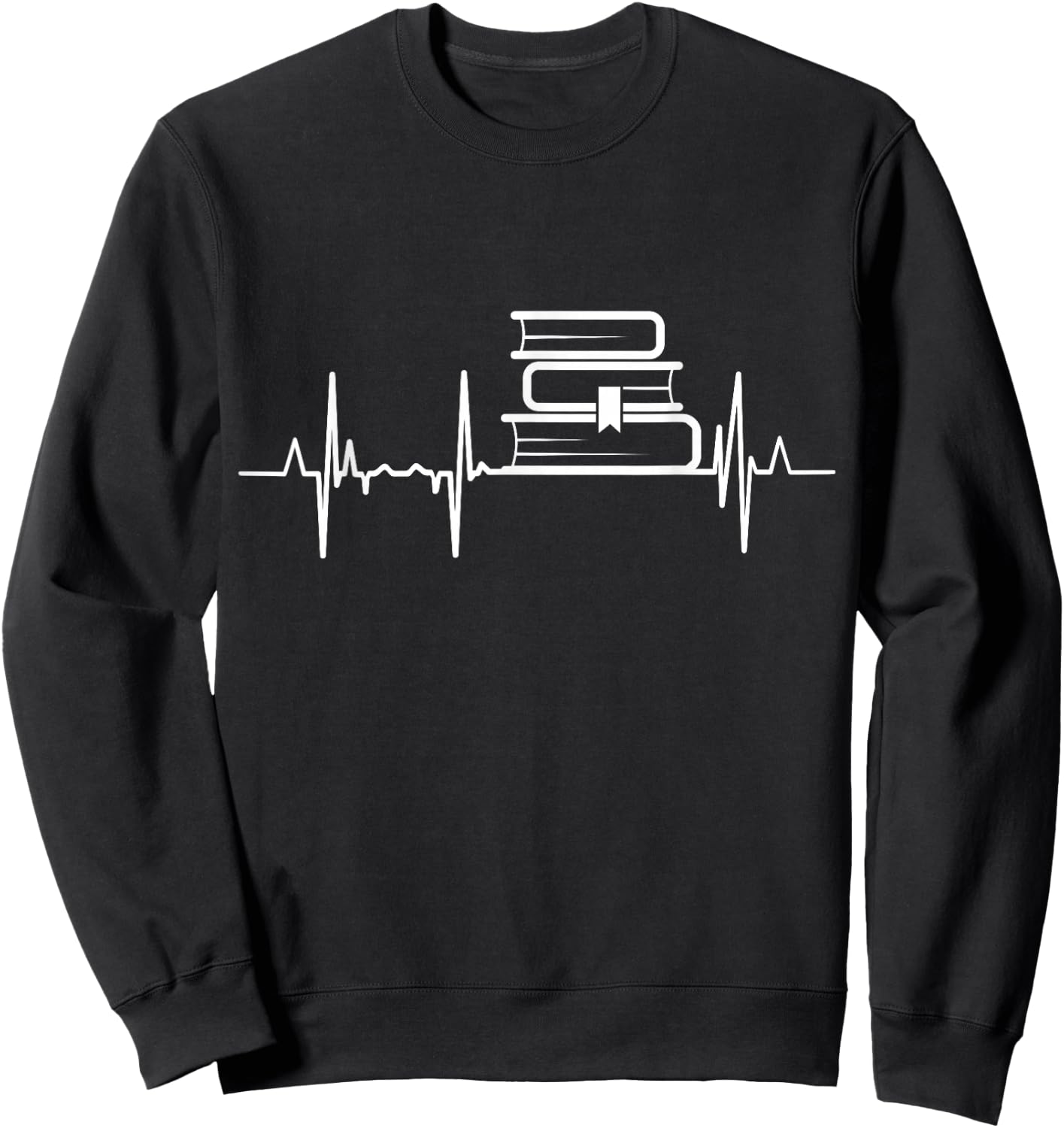 Books Heartbeat Sweatshirt - Sweatshirt | Black