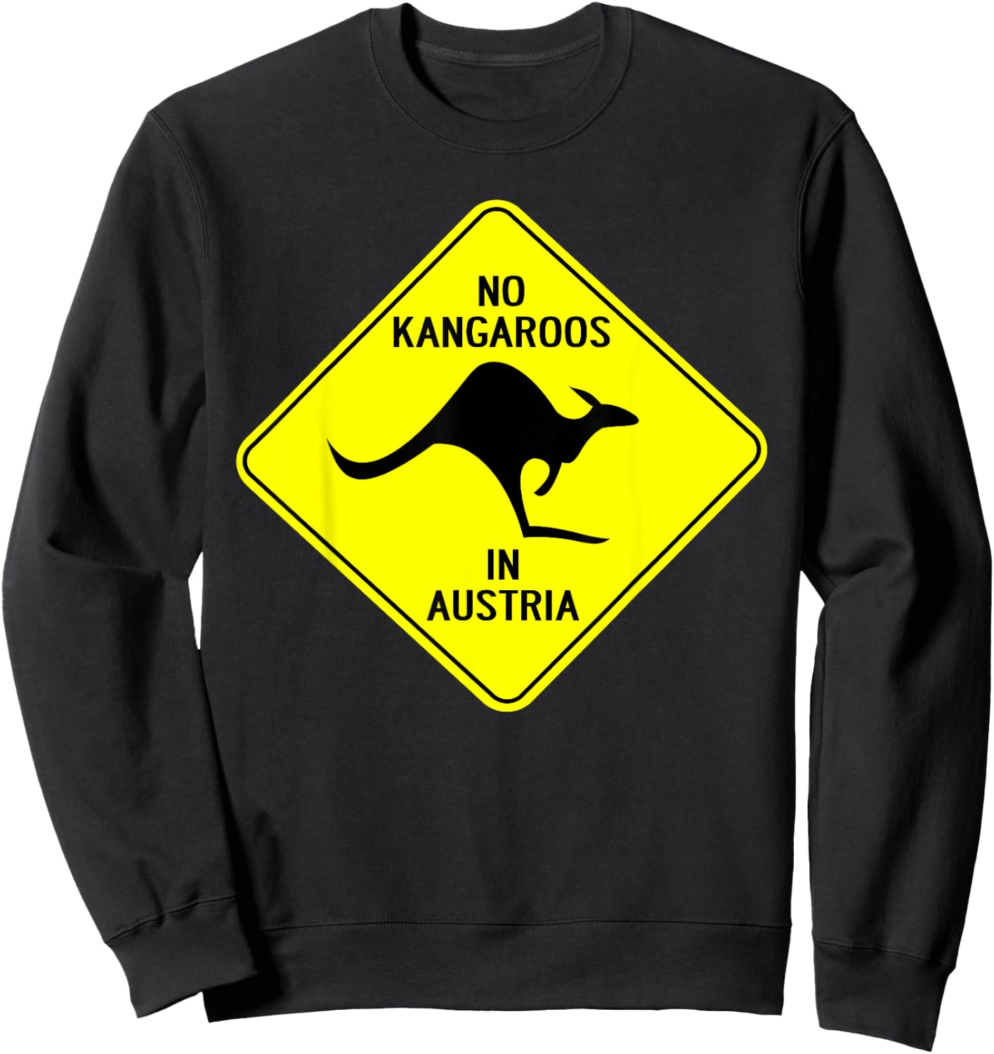with German Text "Keine Kängurus in Austria" [, red Sweatshirt - Sweatshirt | Black