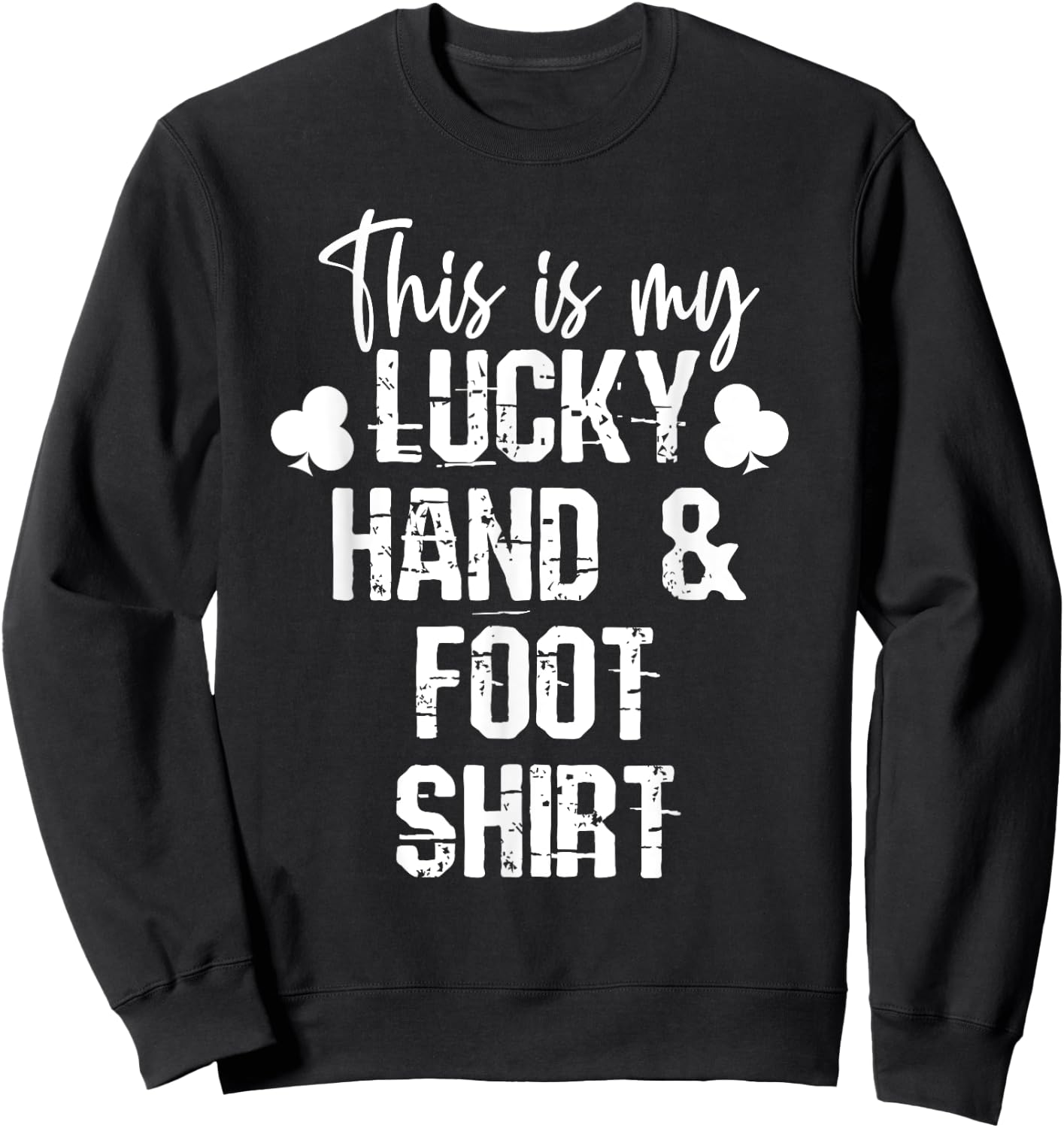 Hand and Foot Card Game Player Gift Funny Sharks Cards Sweatshirt - Sweatshirt | Black