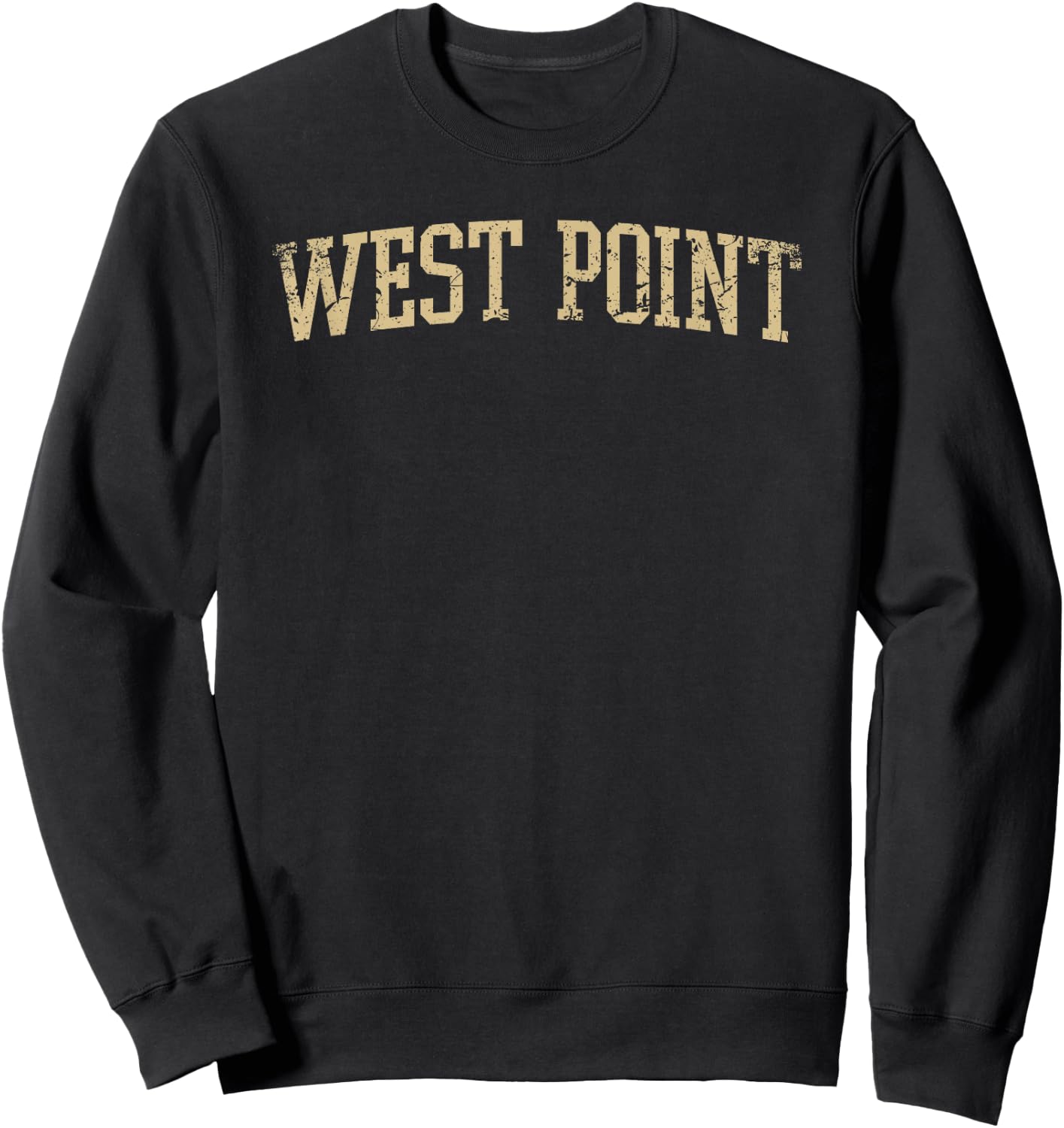 West Point NY- Throwback Design - Vintage Worn Classic Sweatshirt - Sweatshirt | Black