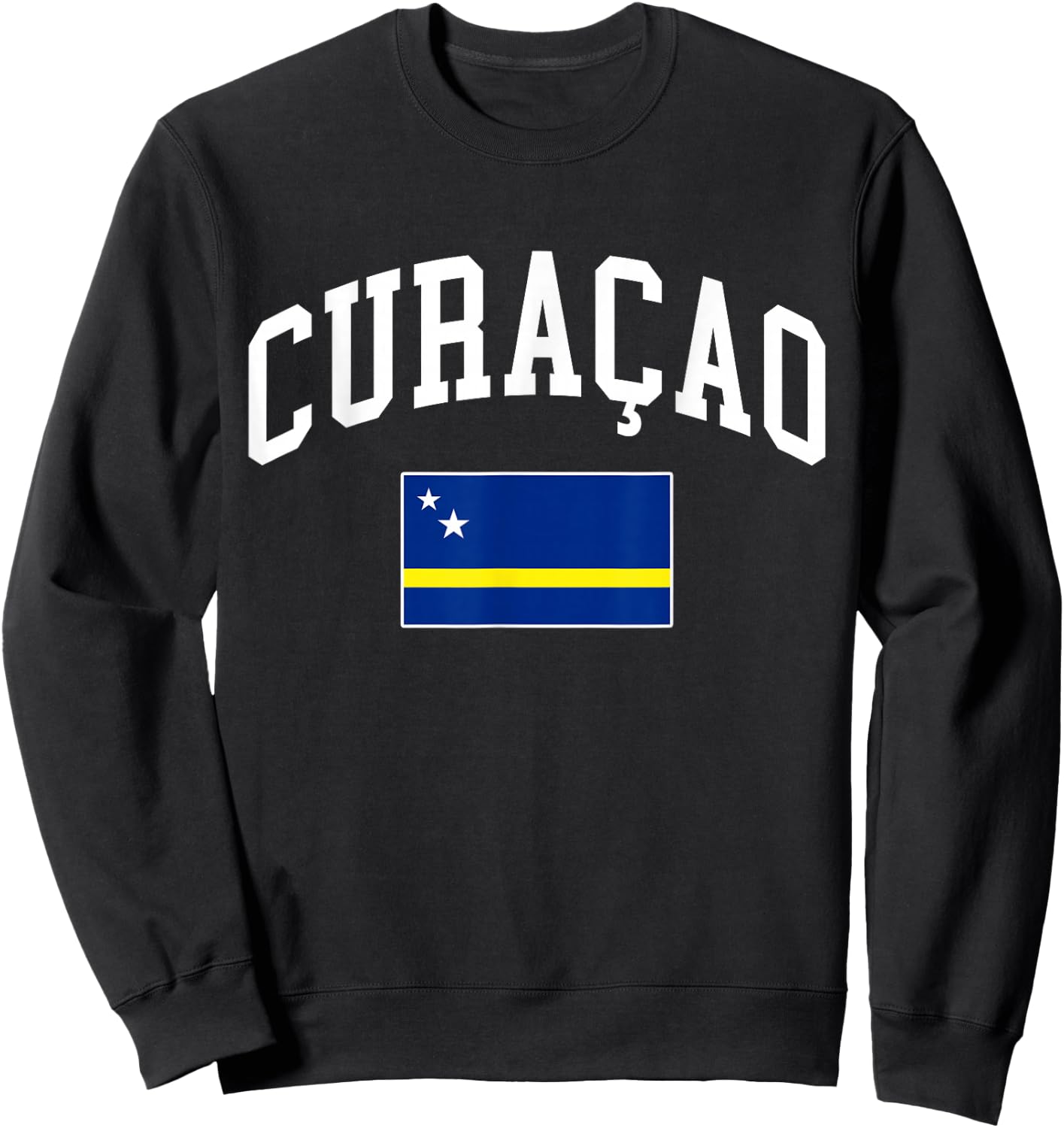Curaçao Curaçaoan Flag Curacao Retro Vintage Classic Graphic Sweatshirt - Sweatshirt | Black