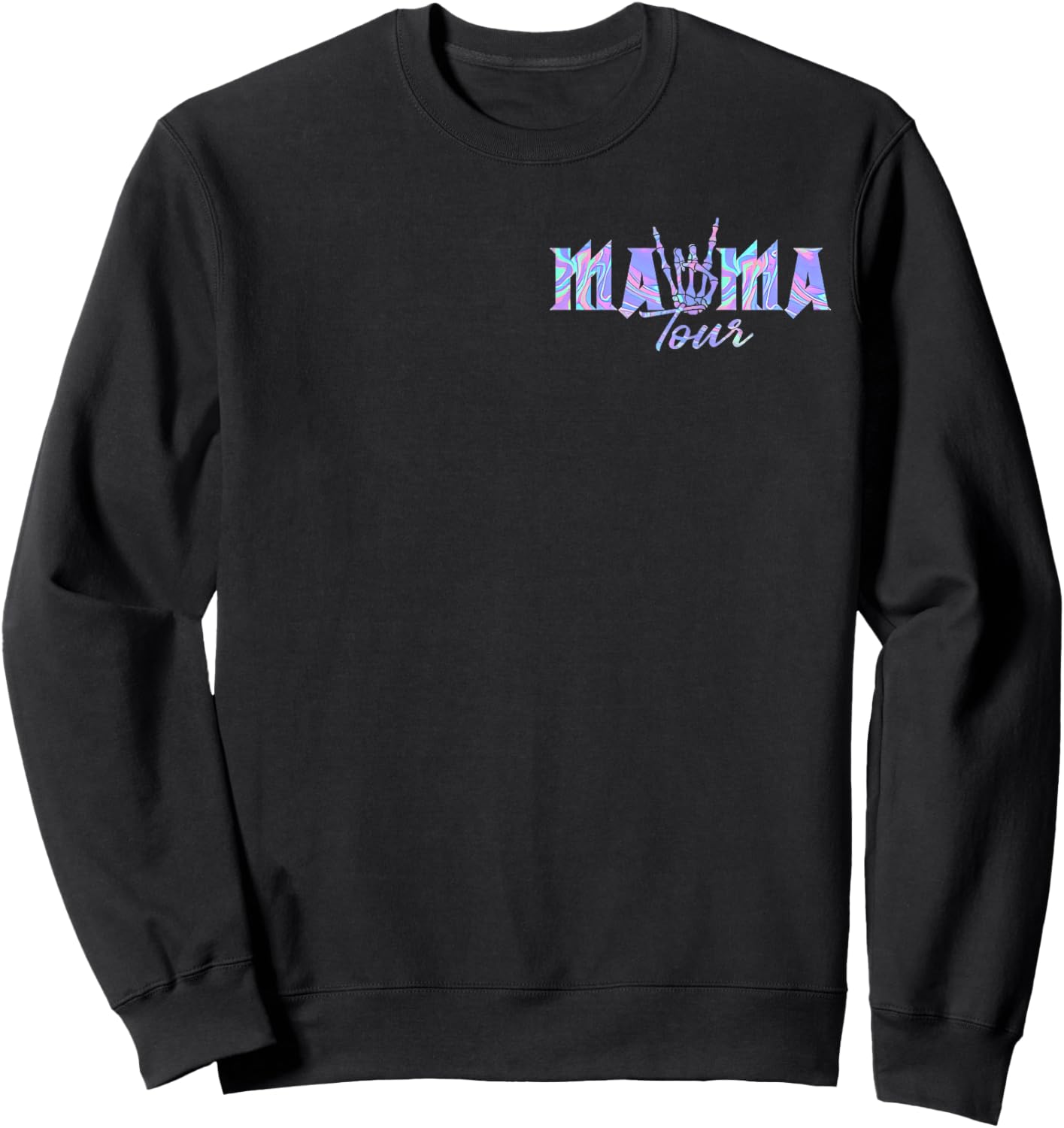 (2sides Front+back) Motherhood Mama Tour, Some Days I Rock Sweatshirt - Sweatshirt | Black