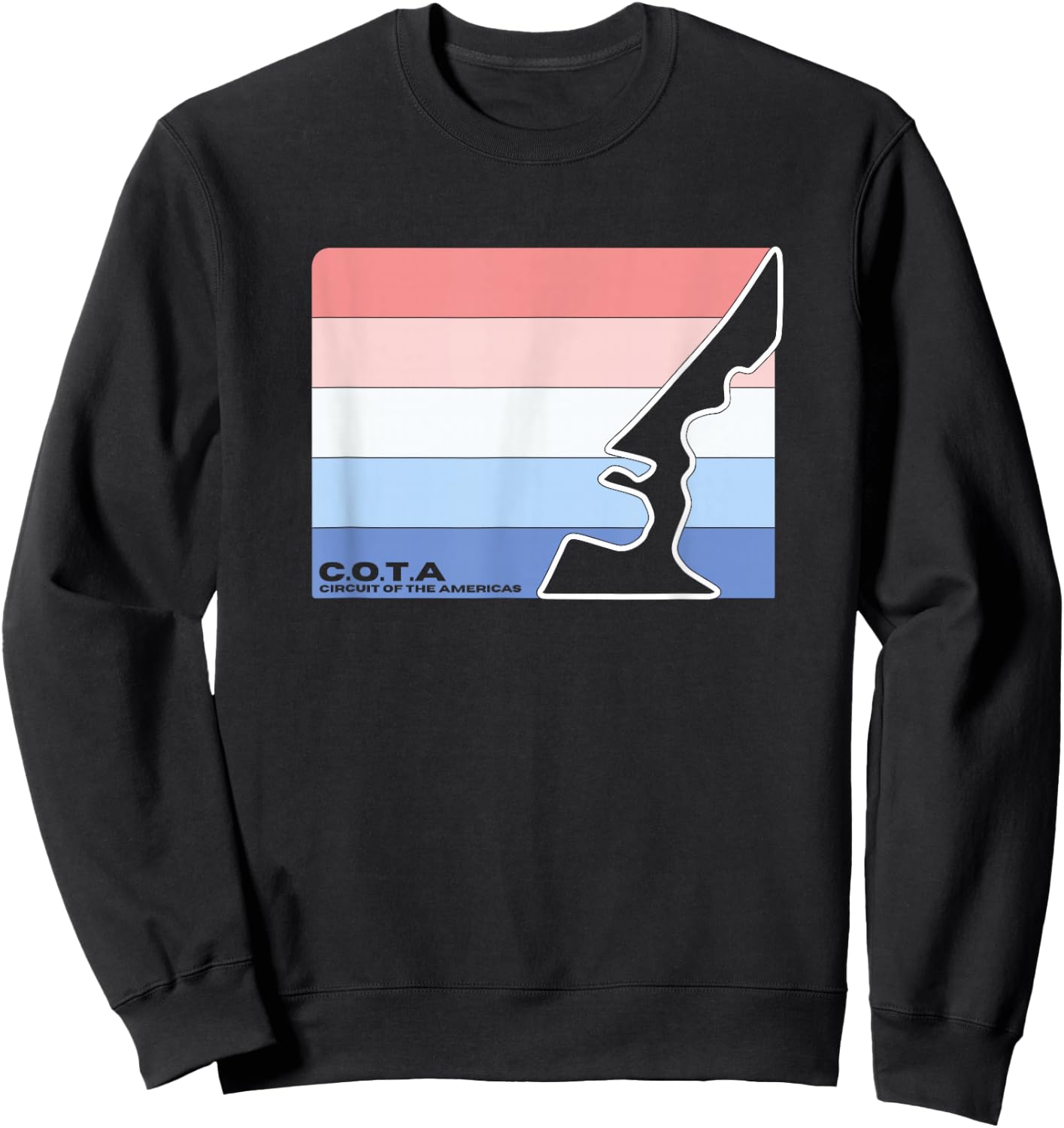 COTA USA Racetrack Map Layout Sweatshirt - Sweatshirt | Black