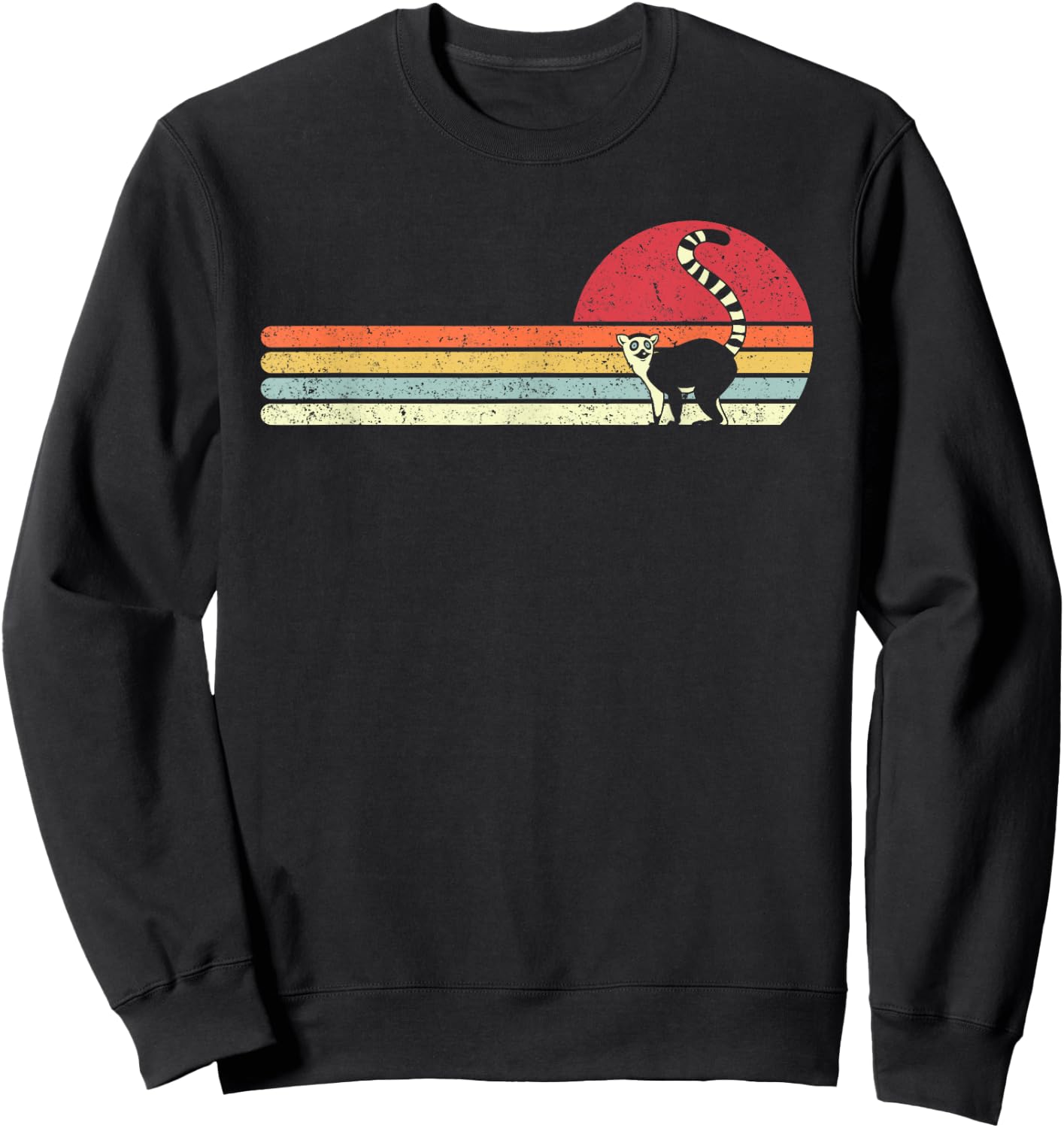 Lemur, Lemuren Vintage Shirt Sweatshirt - Sweatshirt | Black